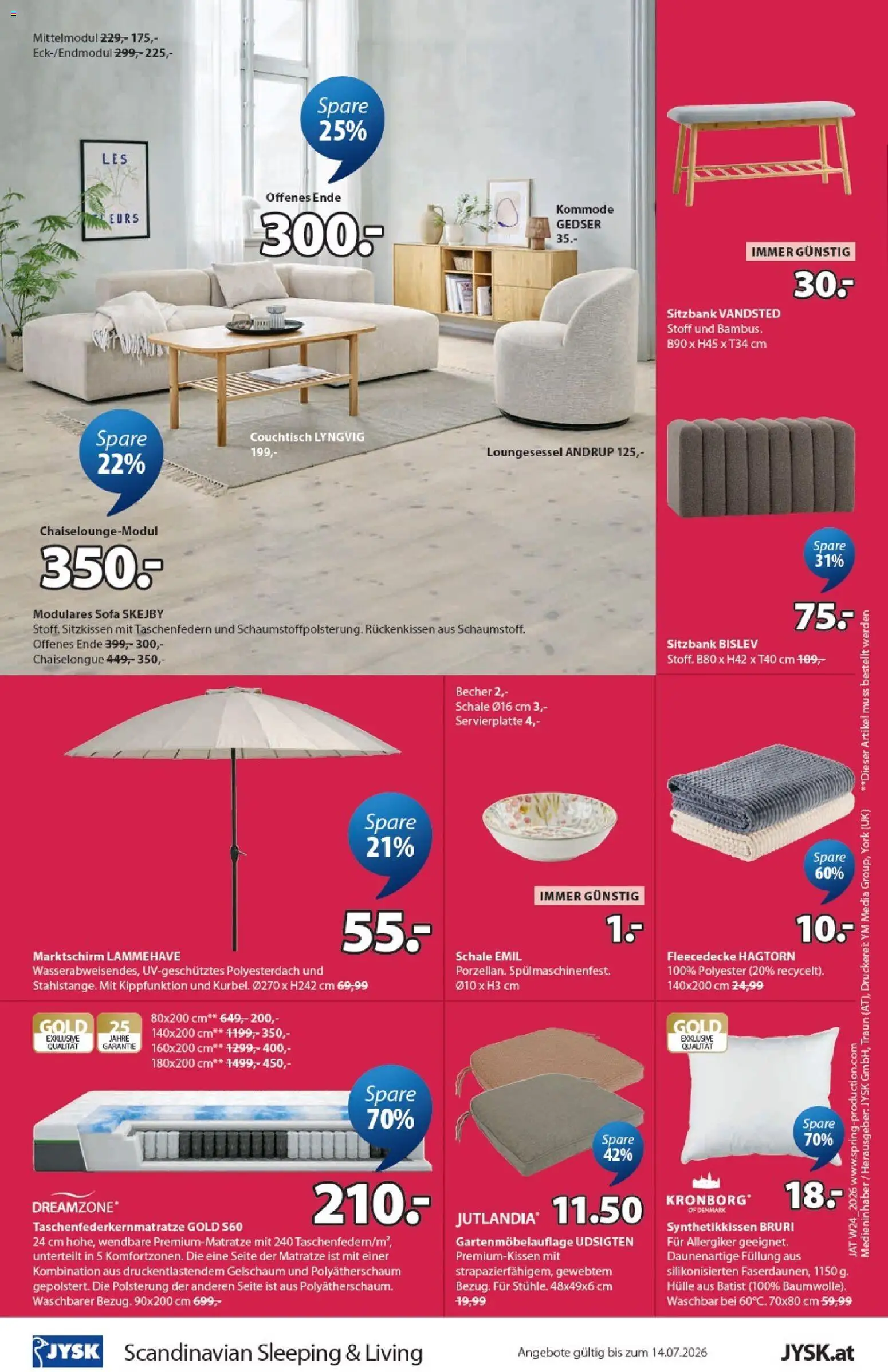 JYSK Prospekt aktuell gültig ab 10.06.2026 | Seite: 16 | Produkte: Hülle, Matratze, Kommode, Sofa