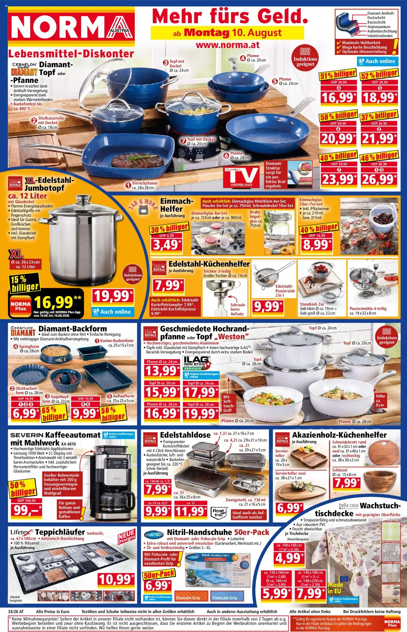 Norma Flugblatt gültig ab 10.08.2026 | Seite: 1 | Produkte: Öl, Kaffee