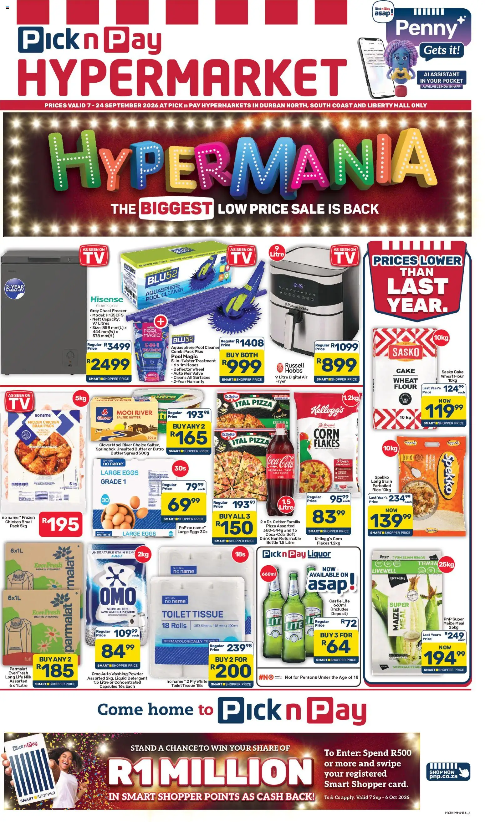 New Pick n Pay catalogue – valid from 07/09/2026 | Page: 1 | Products: Breakfast, Eggs, Chicken, Rice