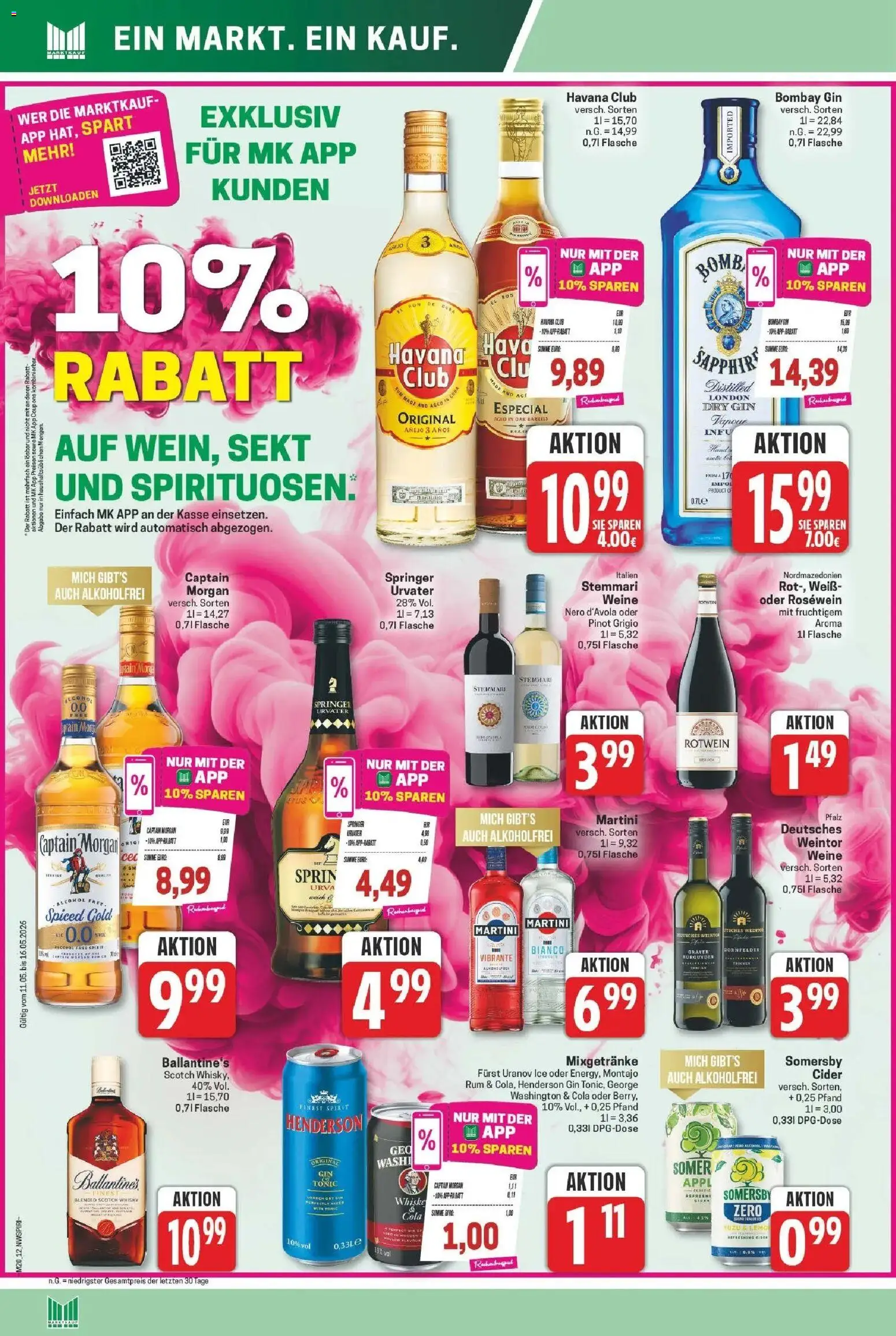 Marktkauf Prospekt Meppen	 – gültig ab 11.05.2026 | Seite: 12 | Produkte: Havana club, Whisky, Cola, Gin