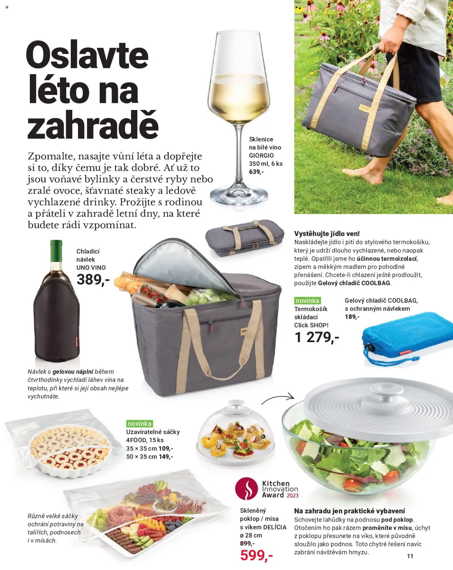 TESCOMA leták - Léto 2026 od 01.06.2026 | Strana: 11 | Produkty: Víno, Čerstvé ryby, Uzavíratelné sáčky, Sklenice