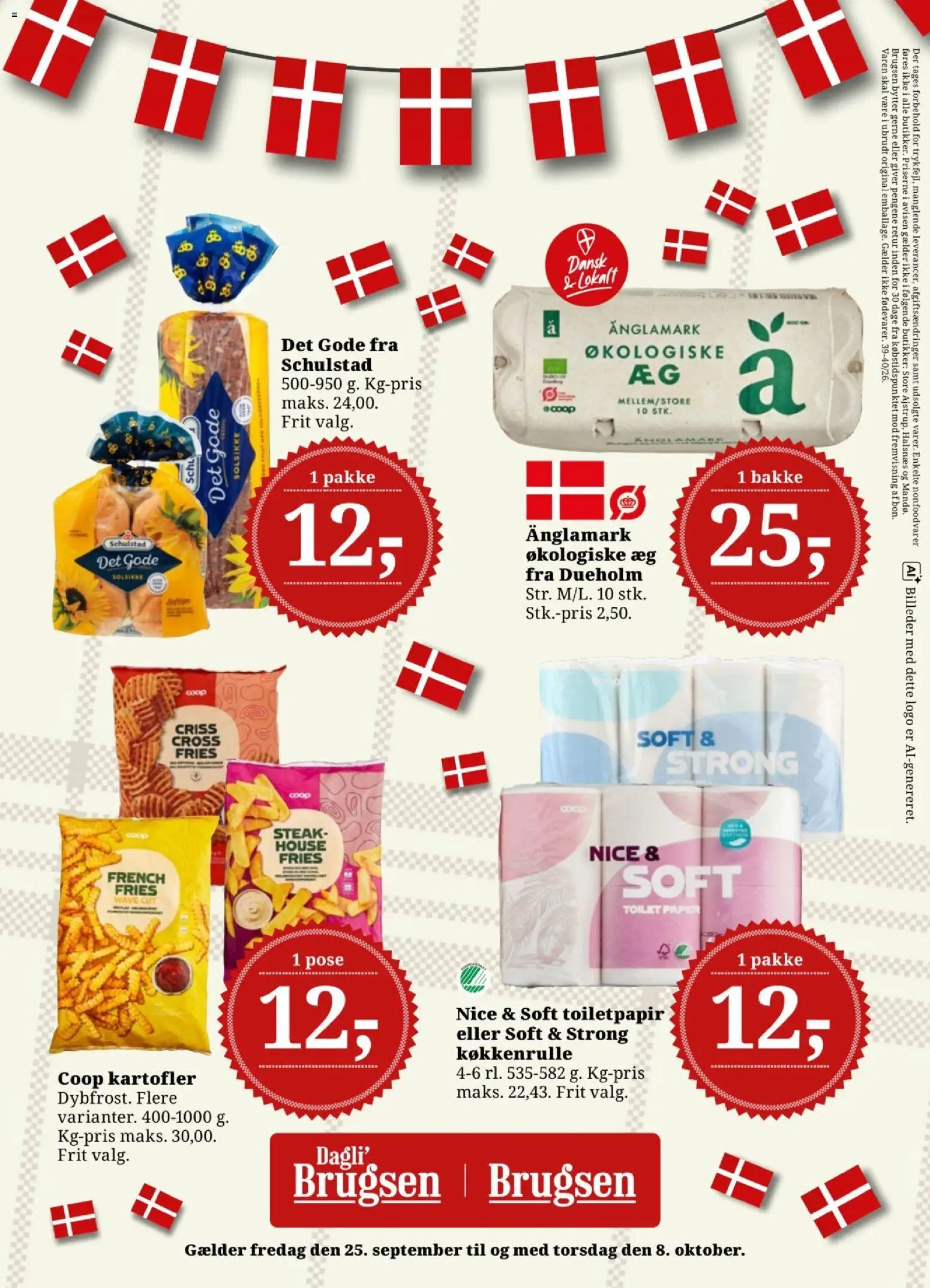 Dagli'Brugsen tilbudsavis – gyldig fra 25/09/2026 | Side: 33 | Produkter: Æg, Kartofler, Toilet