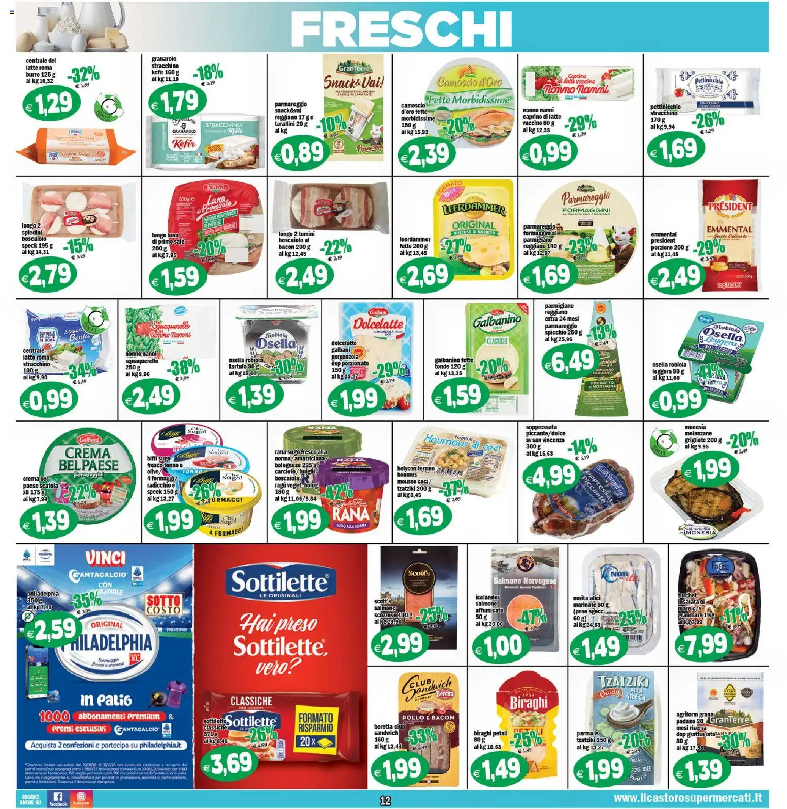 Volantino Il Castoro del 02/10/2026 | Pagina: 12 | Prodotti: Kefir, Melanzane, Bacon, Spiedini