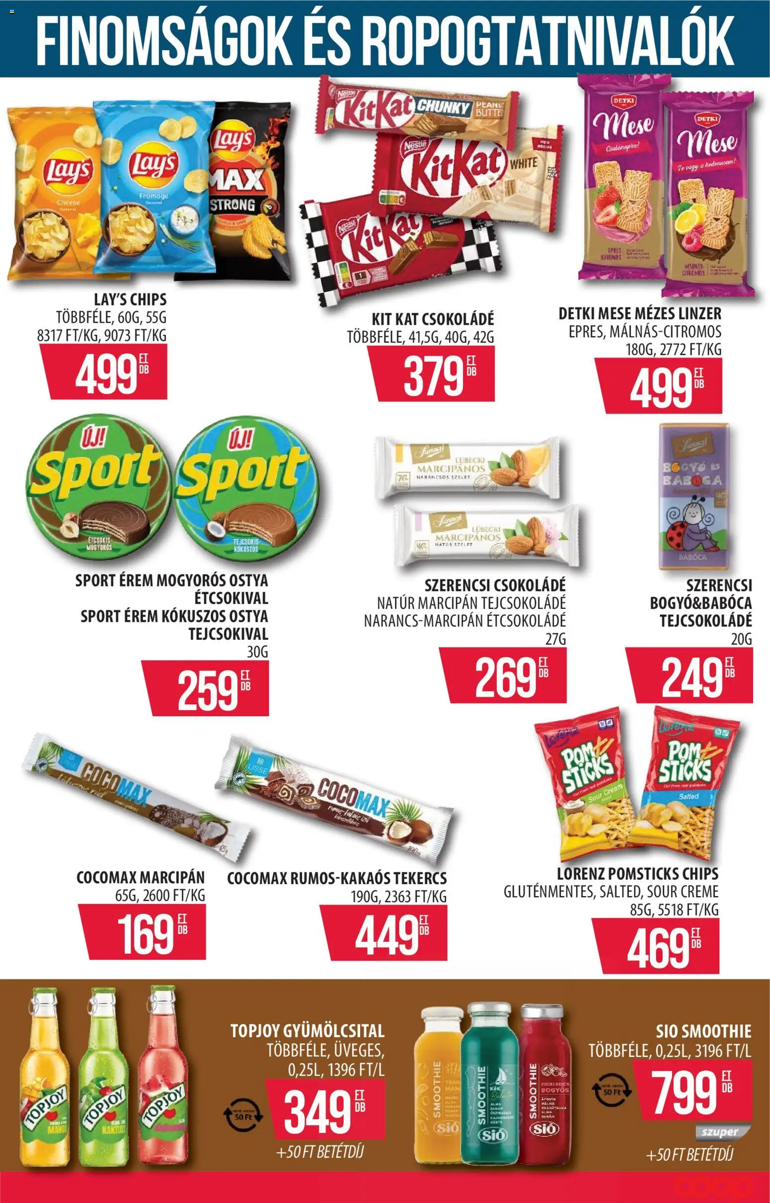 COOP Szolnok akciós ujság - amely érvényes a következő dátumtól: 07.05.2026 | Oldal: 13 | Termékek: Gyümölcsital, Tejcsokoládé, Linzer, Smoothie