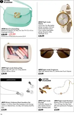 Preview of Oriflame - Offers valid from 19/08/2026 | Page: 78 | Products: Earrings, Watch, Case, Bag