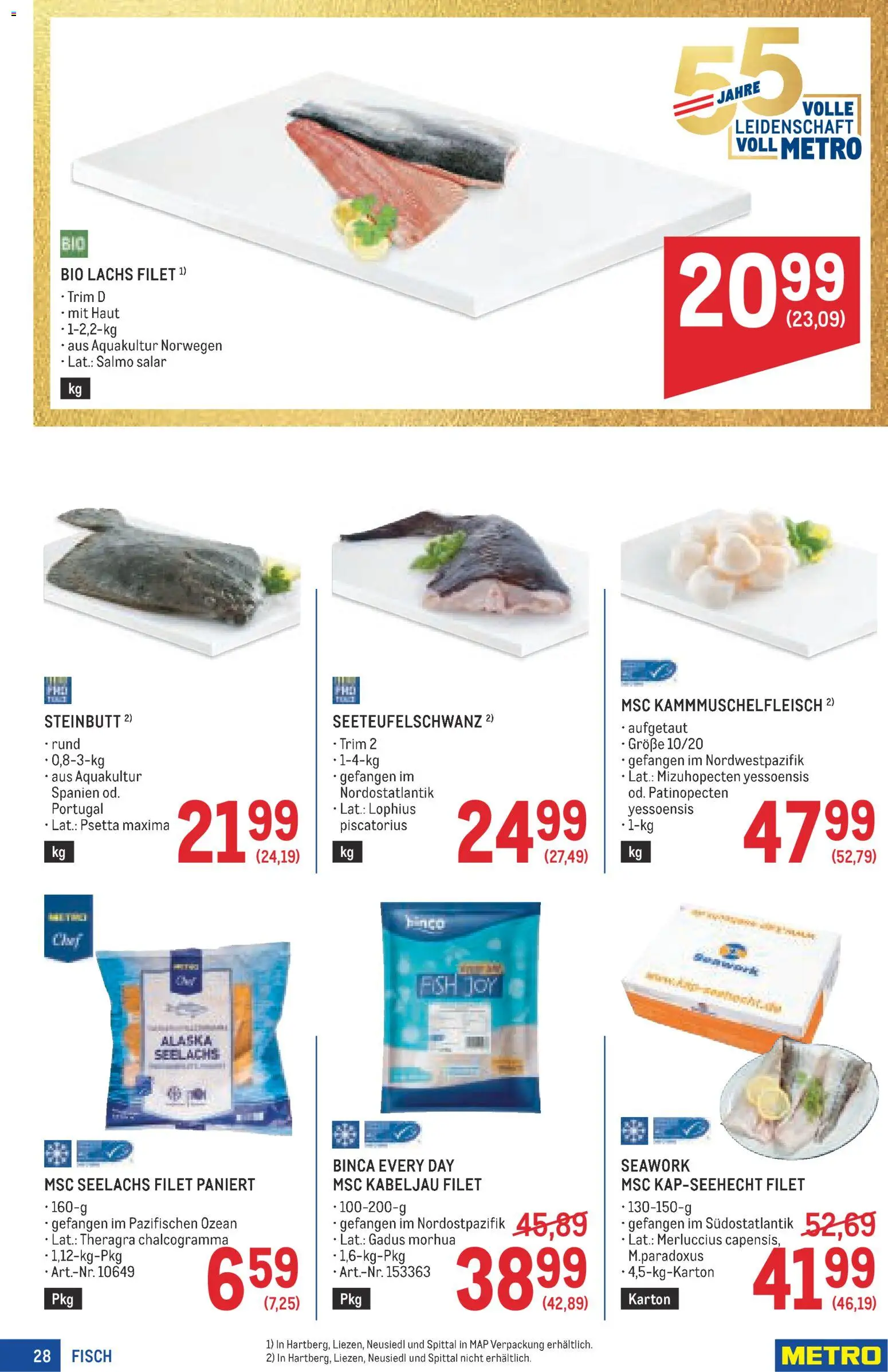 Metro angebote Profi gültig ab 11.06.2026 | Seite: 28 | Produkte: Fisch