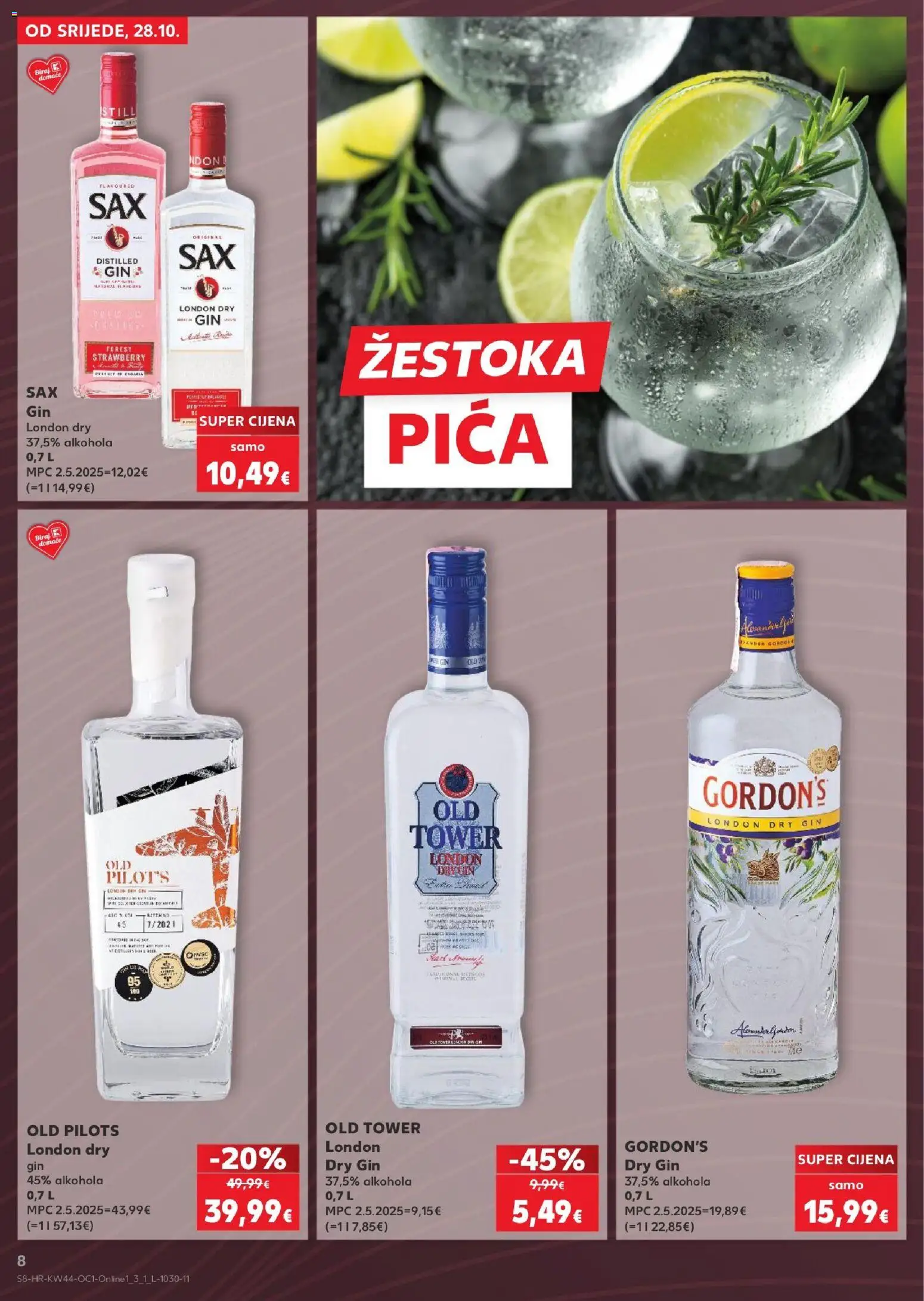 Kaufland katalog | vrijedi od 28.10.2026 | Stranica: 8 | Proizvodi: Pica, Gin