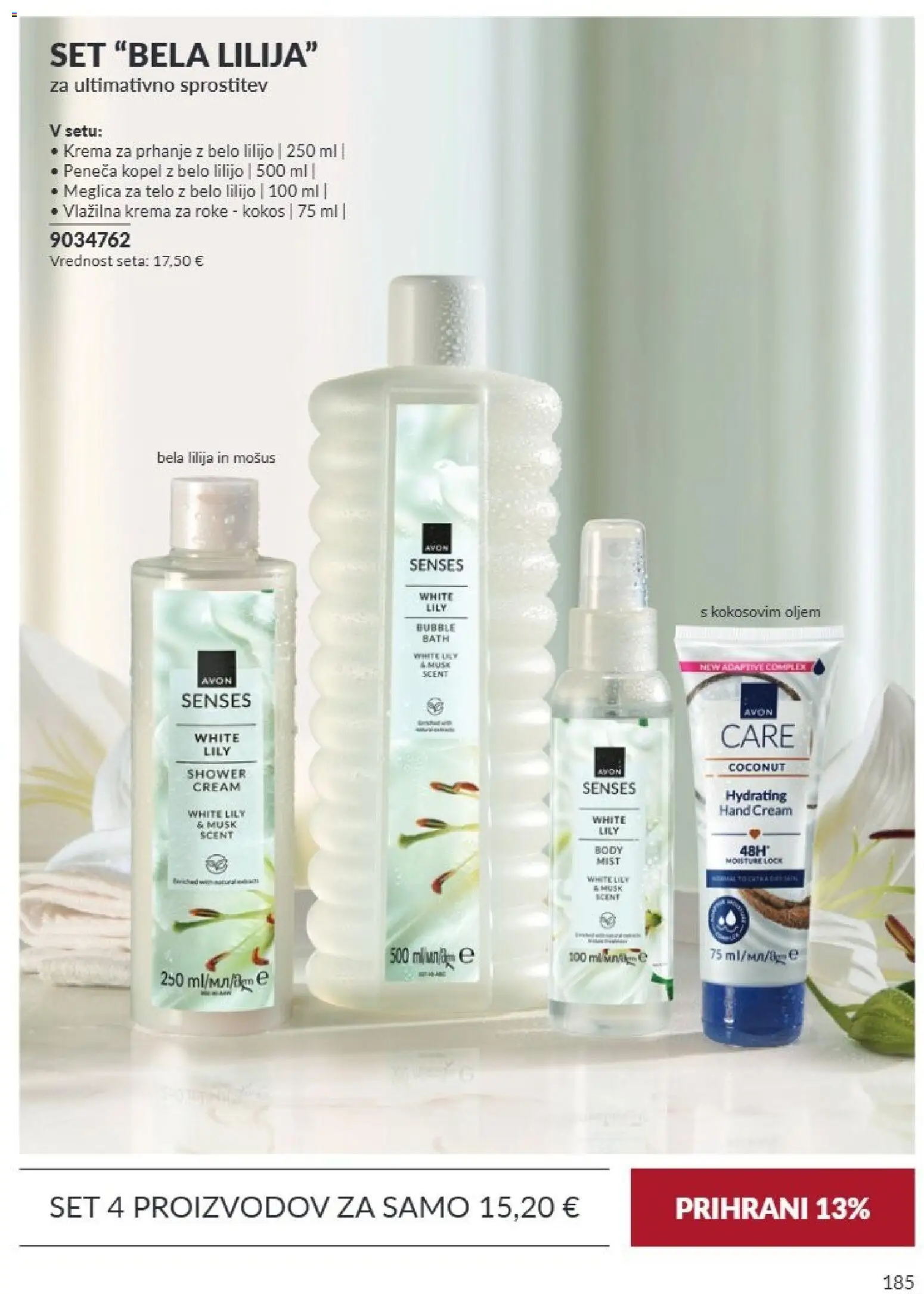 Novi Avon katalog ponudbe – veljaven od 01.09.2026 | Stran: 185 | Izdelki: Kopel, Peneča kopel, Krema, Krema za roke
