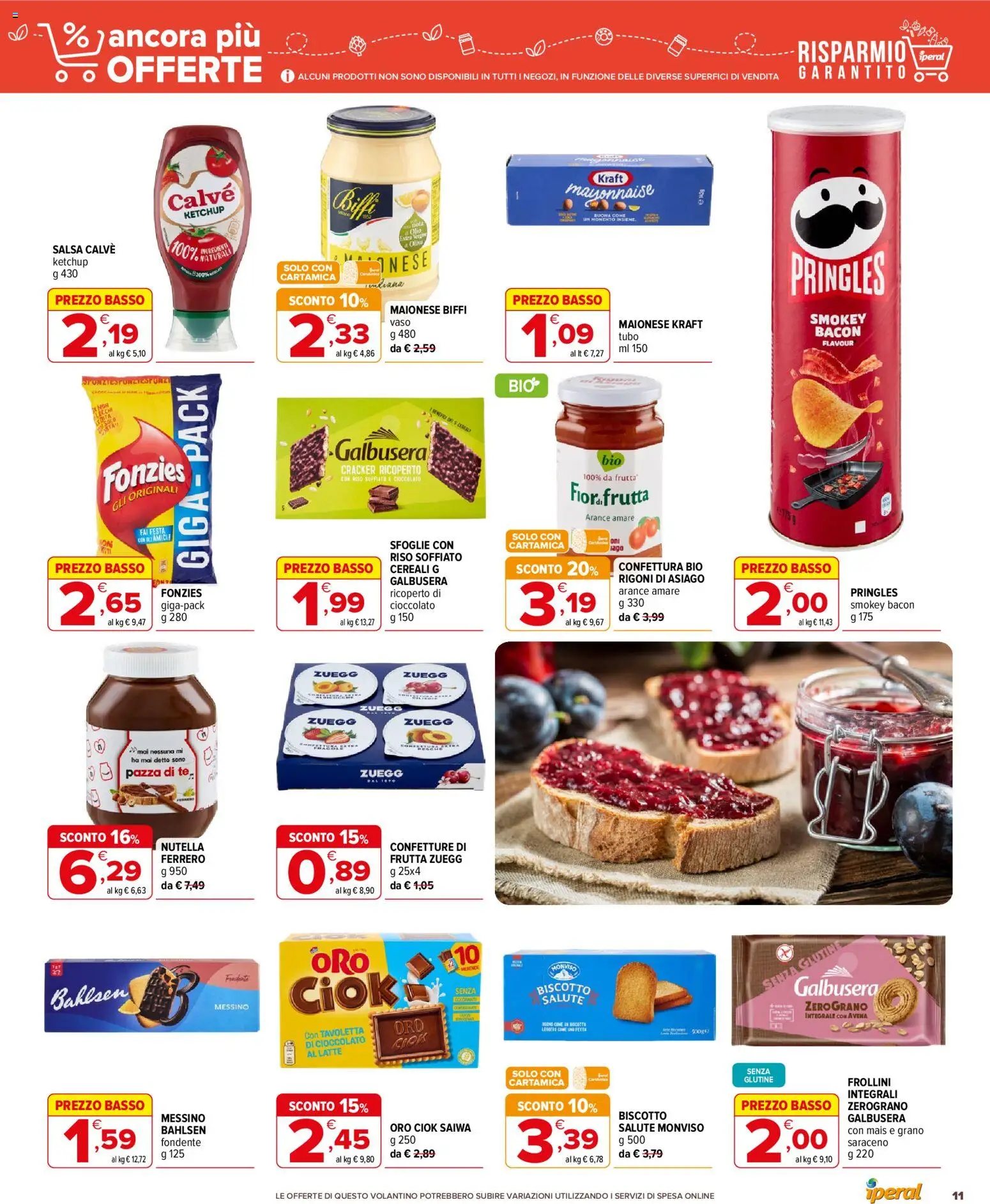 Volantino Iperal del 04.06.2026 | Pagina: 11 | Prodotti: Cioccolato, Ketchup, Frutta, Maionese