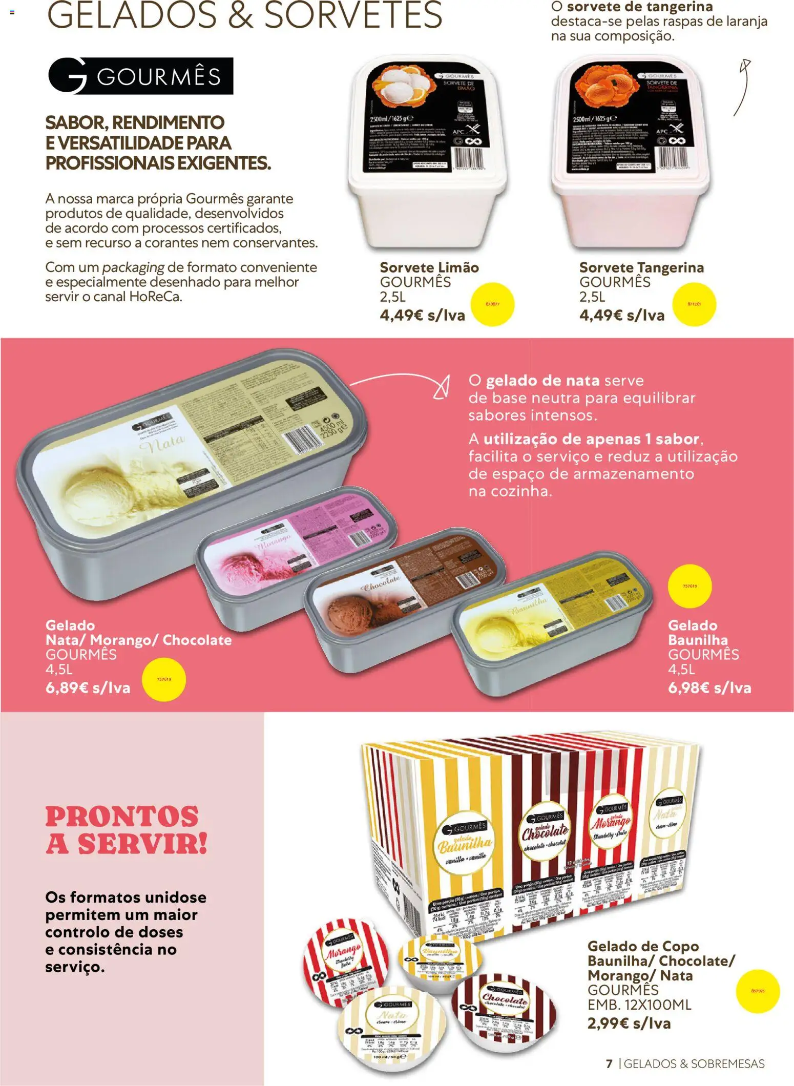 Recheio Catálogo de Gelados  Sobremesas │ válido de 26/06/2026 | Página: 7 | Produtos: Sobremesas, Base, Chocolate, Nata