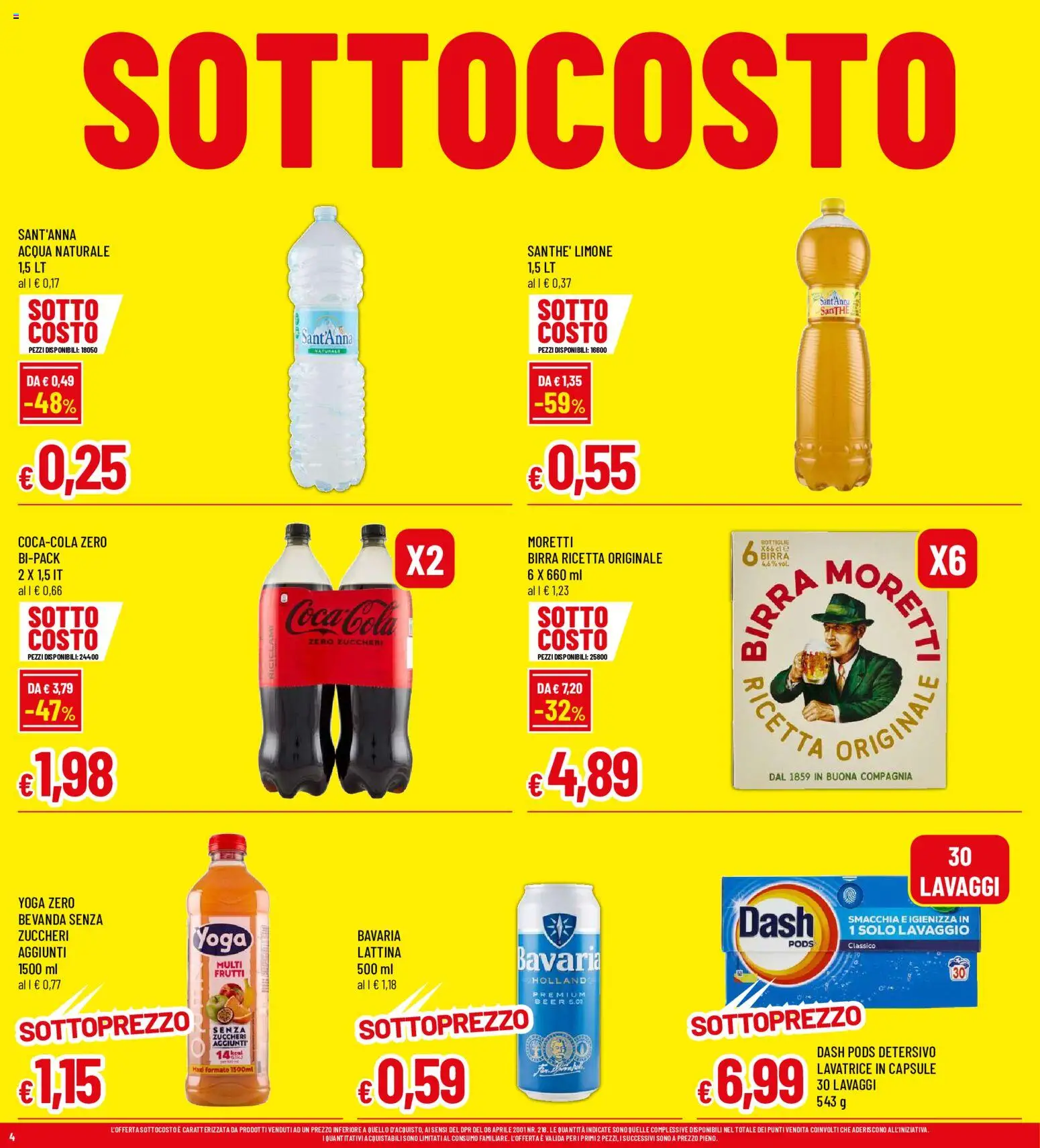 Volantino Galassia del 03/09/2026 | Pagina: 4 | Prodotti: Birra, Limone, Lavatrice, Acqua naturale