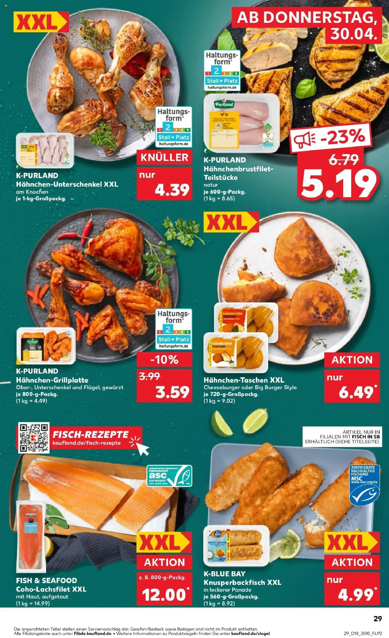 Kaufland Prospekt Delitzsch	 – gültig ab 30.04.2026 | Seite: 29 | Produkte: Burger, Fisch