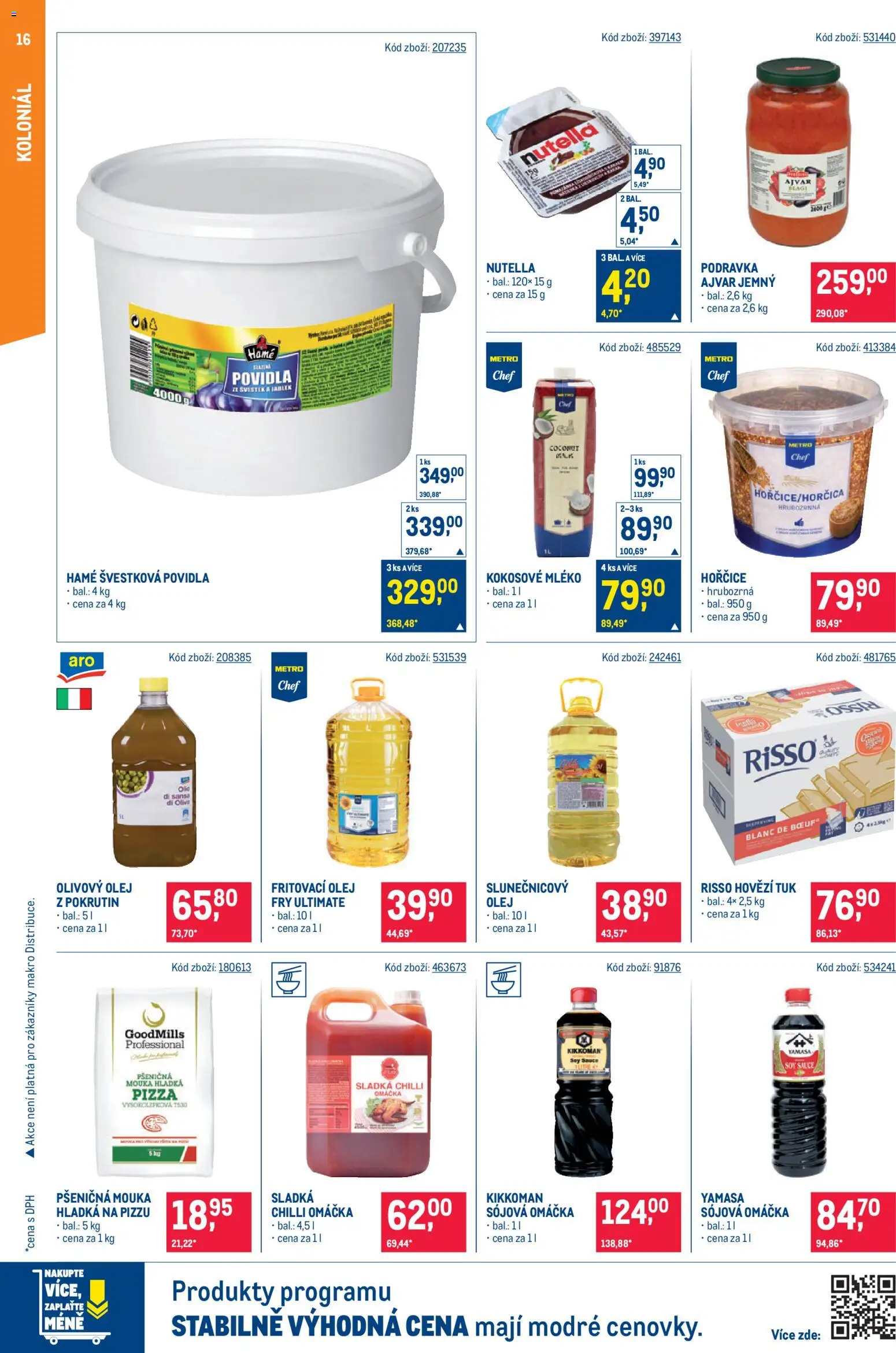 Makro leták - Gastronomie od 23.09.2026 | Strana: 16 | Produkty: Olivový olej, Kokosové mléko, Hořčice, Chilli