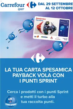 Anteprima del volantino Carrefour volantino Iper - Punti Sprint Payback valido a partire dal 29/09/2026