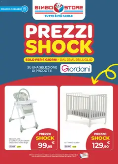 Anteprima del volantino Bimbo store volantino Prezzi Shock valido a partire dal 23/07/2026