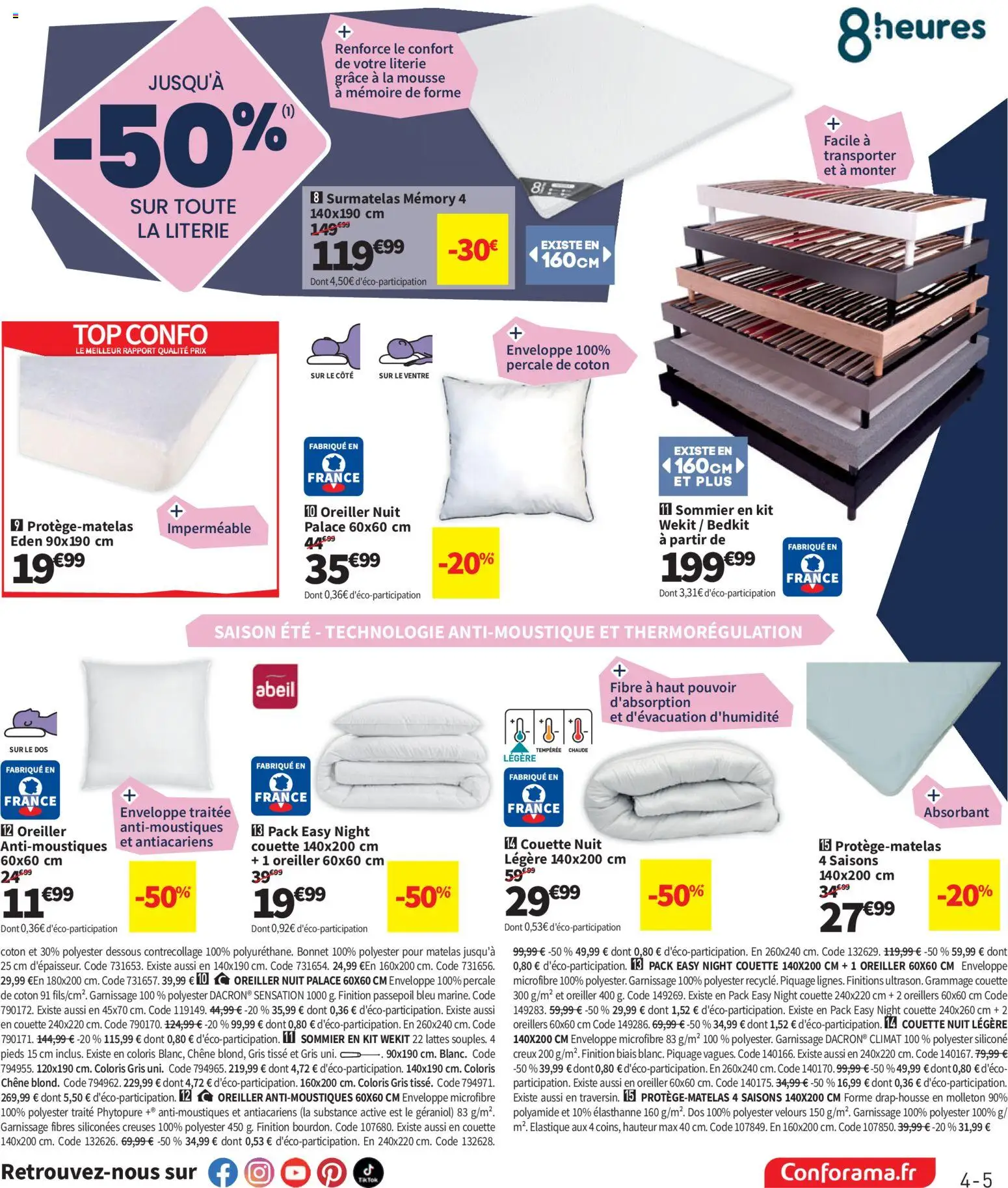 {H1} | Page: 5 | Produits: Mousse, Matelas, Literie, Couette