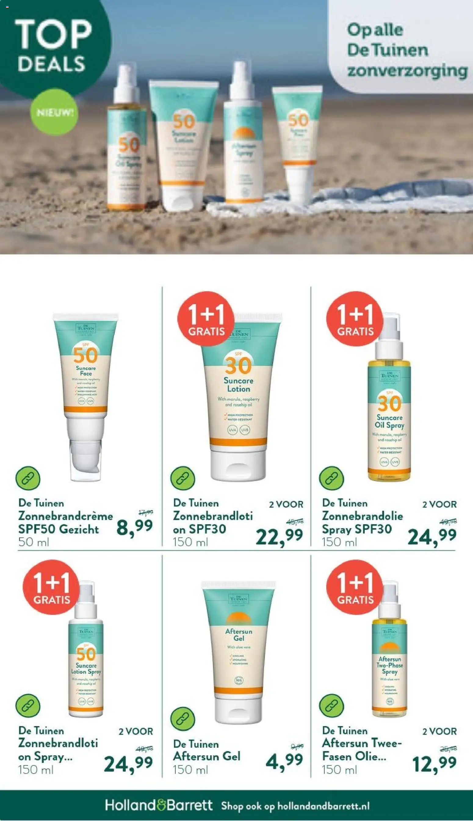 {H1} | Pagina: 4 | Producten: Olie, Gel, Zonnebrandcrème