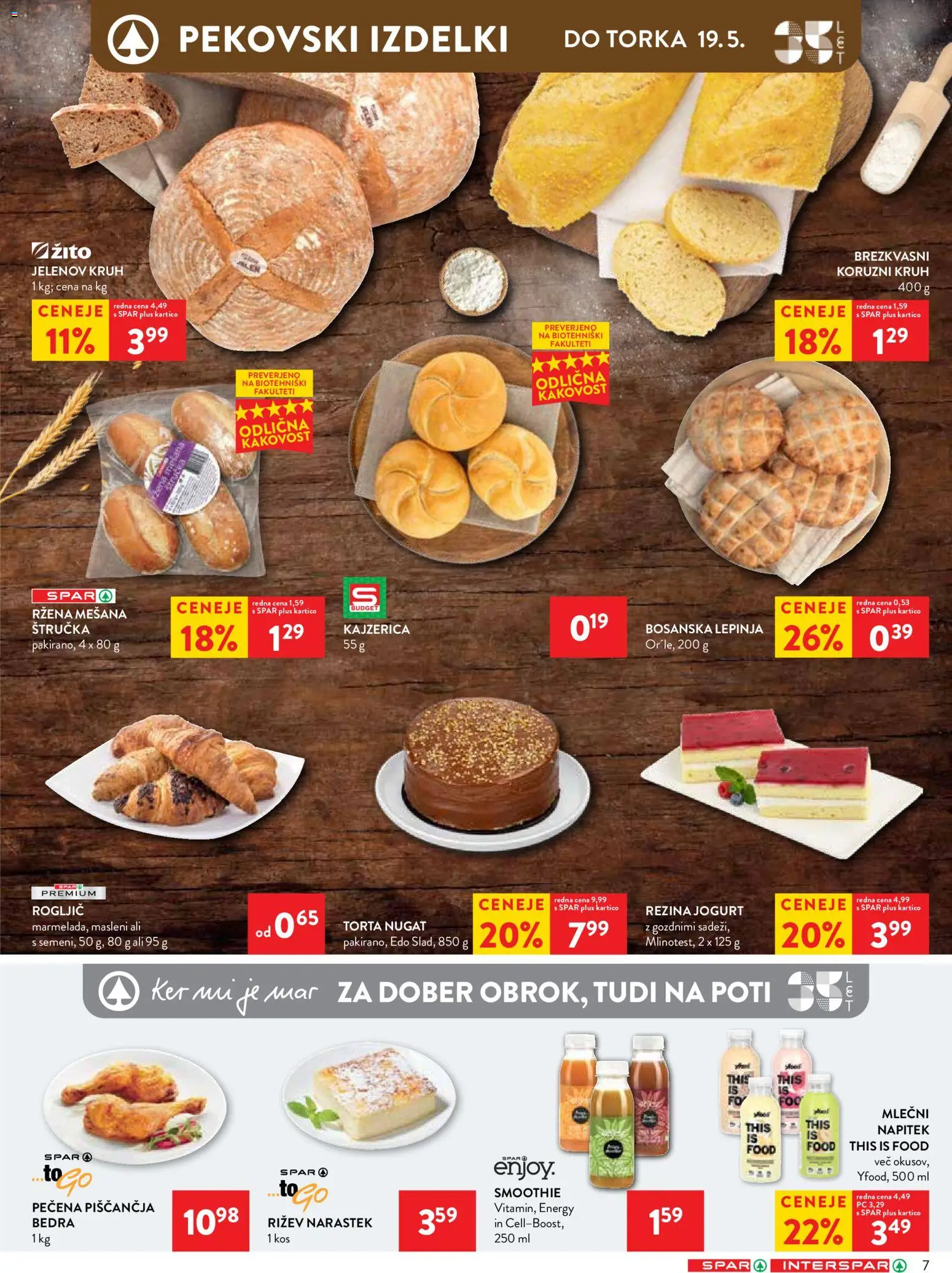 Novi Spar katalog ponudbe – veljaven od 13.05.2026 | Stran: 11 | Izdelki: Štručka, Lepinja, Torta, Jogurt