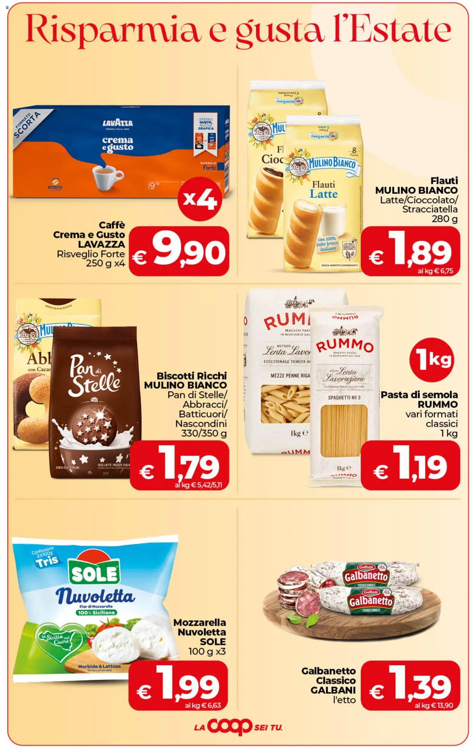 Volantino COOP del 10/07/2026 | Pagina: 2 | Prodotti: Crema, Cioccolato, Biscotti, Mozzarella