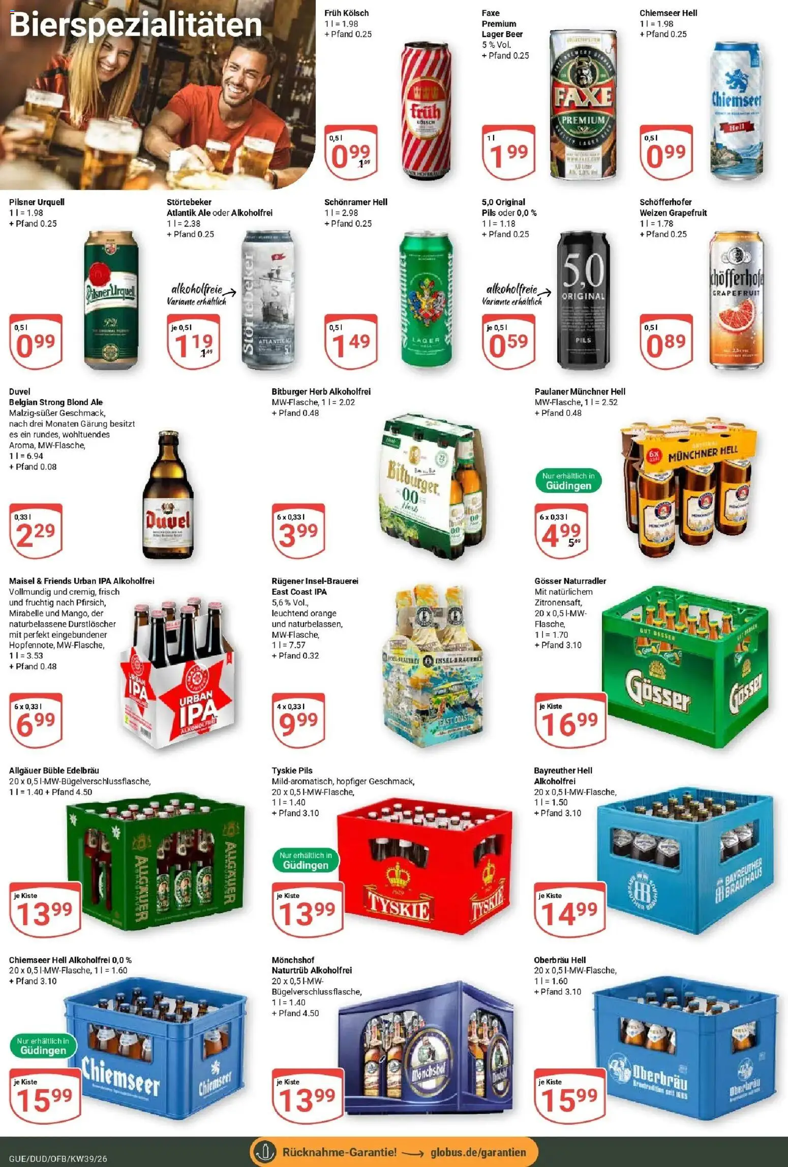 Globus Prospekt Saarbrücken-Dudweiler (ab 21.09.2026) » Angebote online | Seite: 22 | Produkte: Bayreuther hell, Durstloscher, Grapefruit, Pilsner urquell