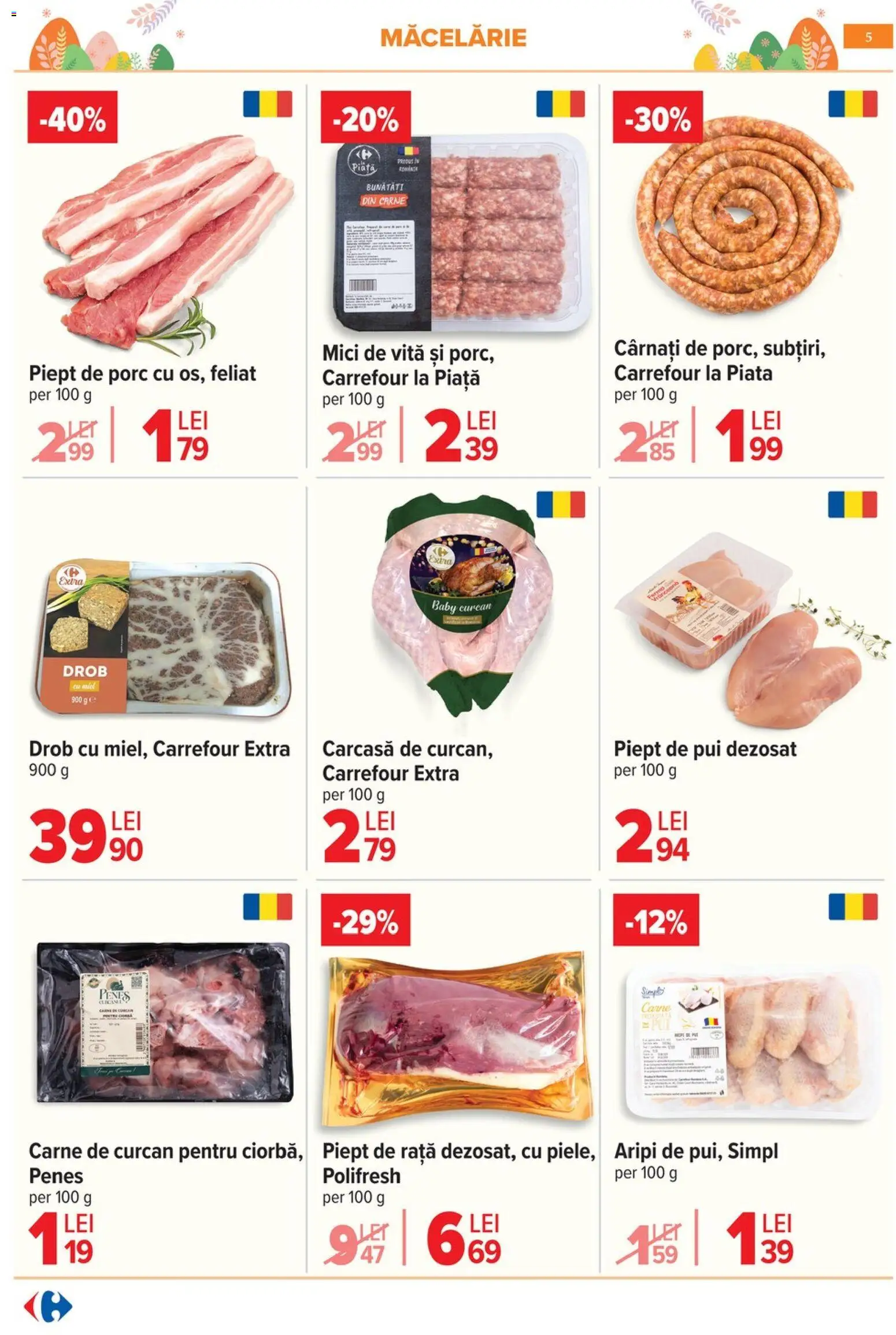 Noul catalog Carrefour – valabil de la 06.04.2026 | Pagină: 7 | Produse: Pește, Castraveți, Legume