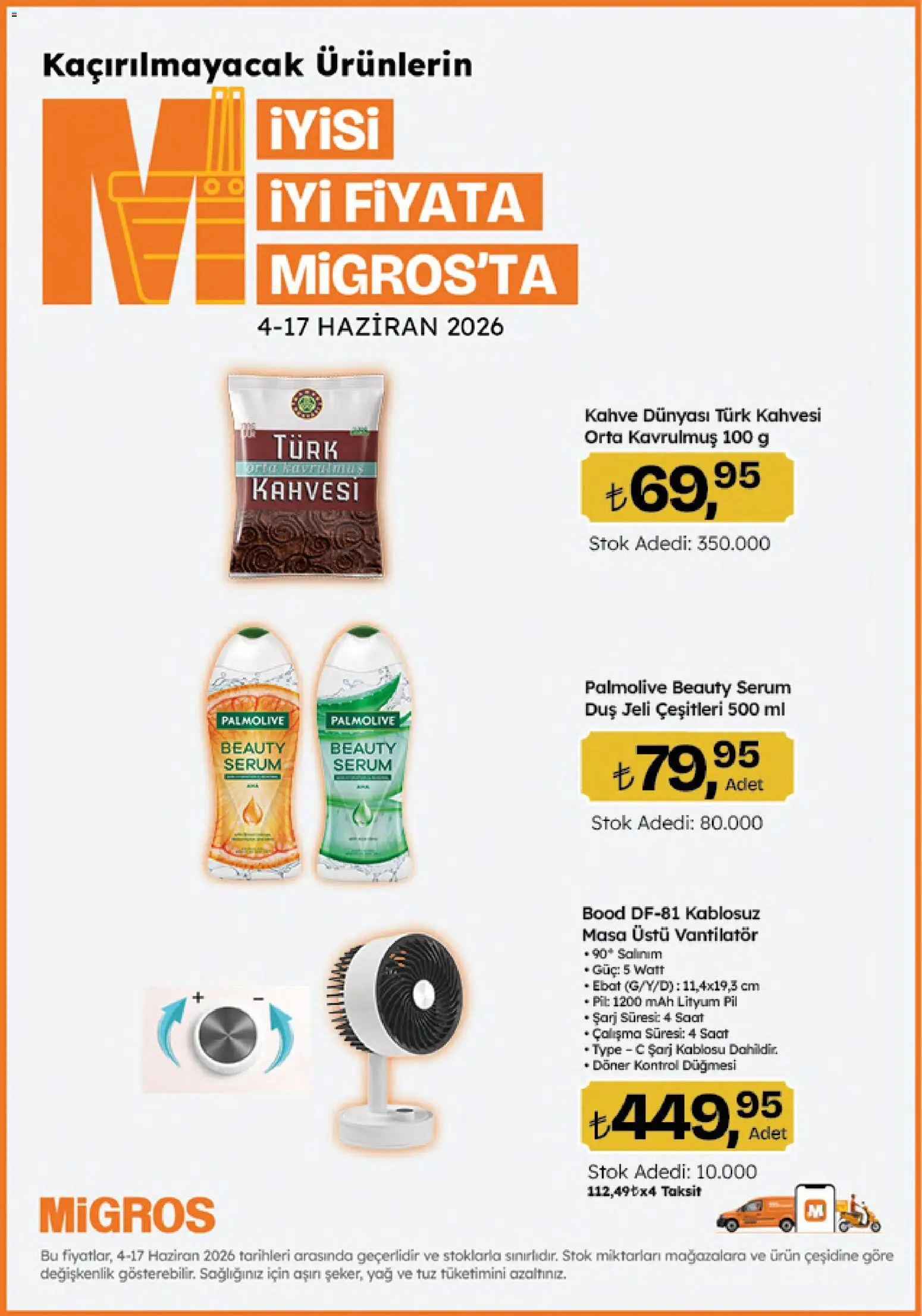 Migros Katalog - Migroskop - 04.06.2026 tarihinden itibaren geçerlidir | Sayfa: 102 | Ürünler: Duş, Yağ, Saat, Vantilatör