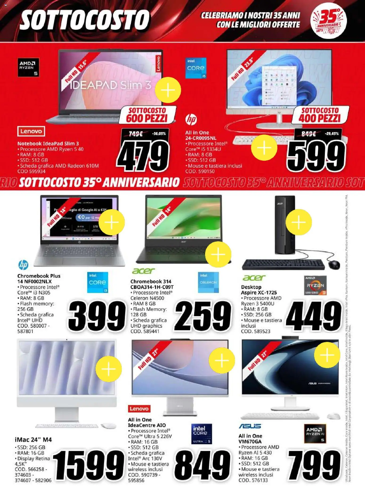 Volantino Media World del 06/10/2026 | Pagina: 13 | Prodotti: Notebook, Mouse, Tastiera