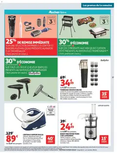 Auchan - Prévisualisation de Auchan Barbecue, promos hypers valide à partir de 30/06/2026 | Page: 57 | Produits: Tondeuse cheveux, Robot, Centrale vapeur, Tondeuse