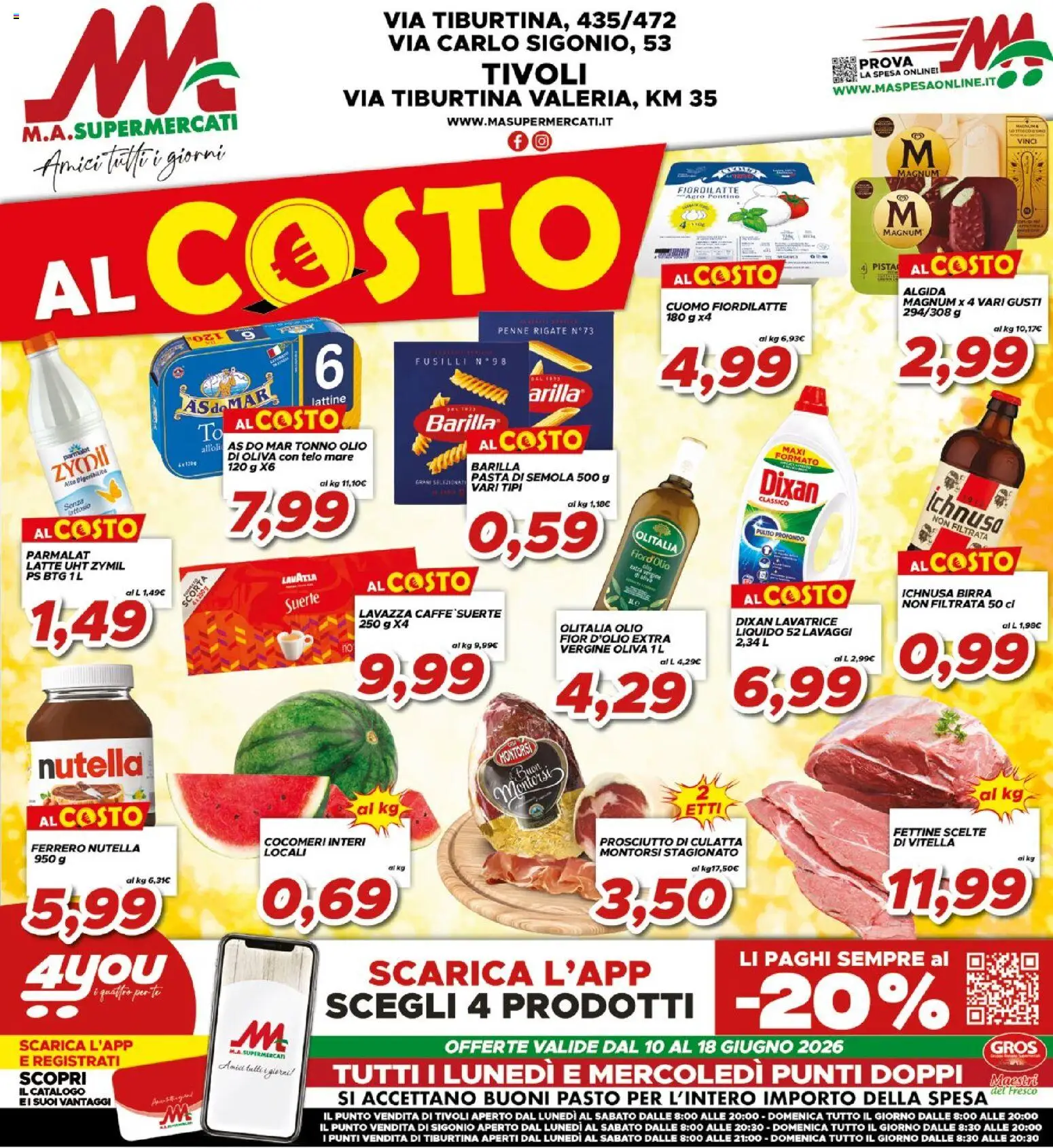 Volantino Ma Supermercati del 10.06.2026 | Pagina: 1 | Prodotti: Caffè, Pasta, Lavatrice, Lavazza