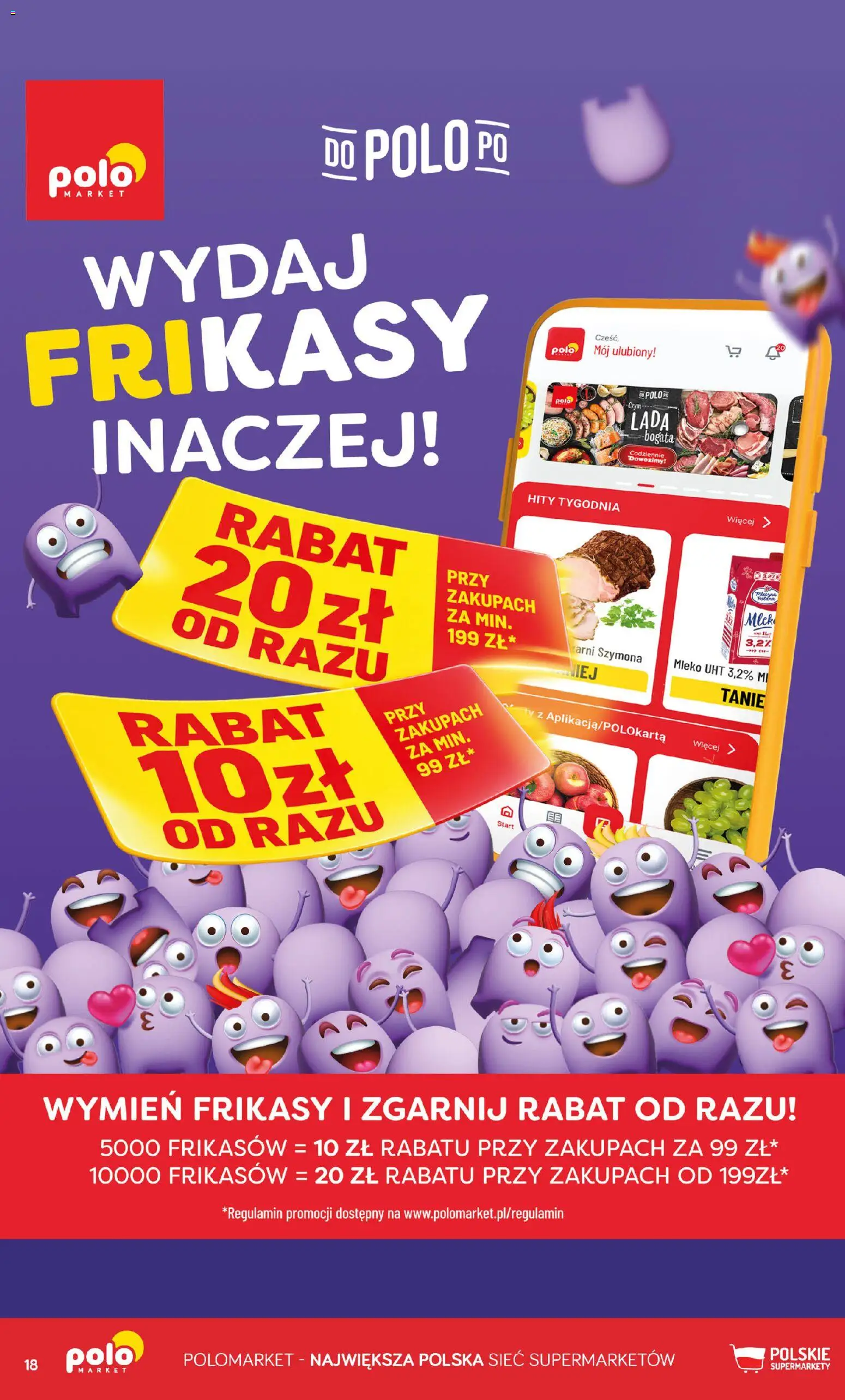 POLOmarket gazetka - Frikasowe Hity od 07.10.2026 | Strona: 18 | Produkty: Mleko, Mleko UHT