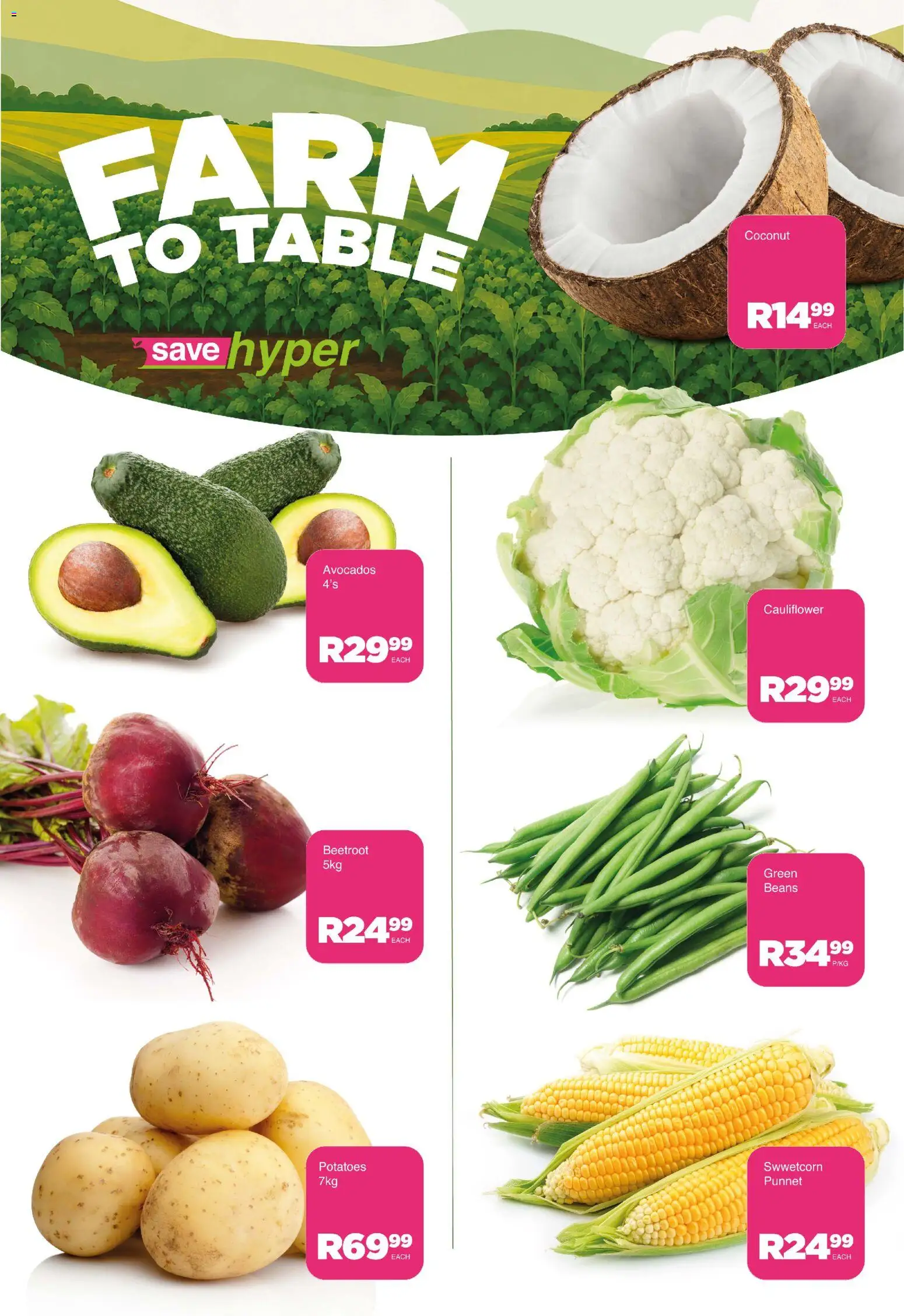 New Save catalogue – valid from 13/10/2026 | Page: 6 | Products: Cauliflower, Beans, Table, Potatoes