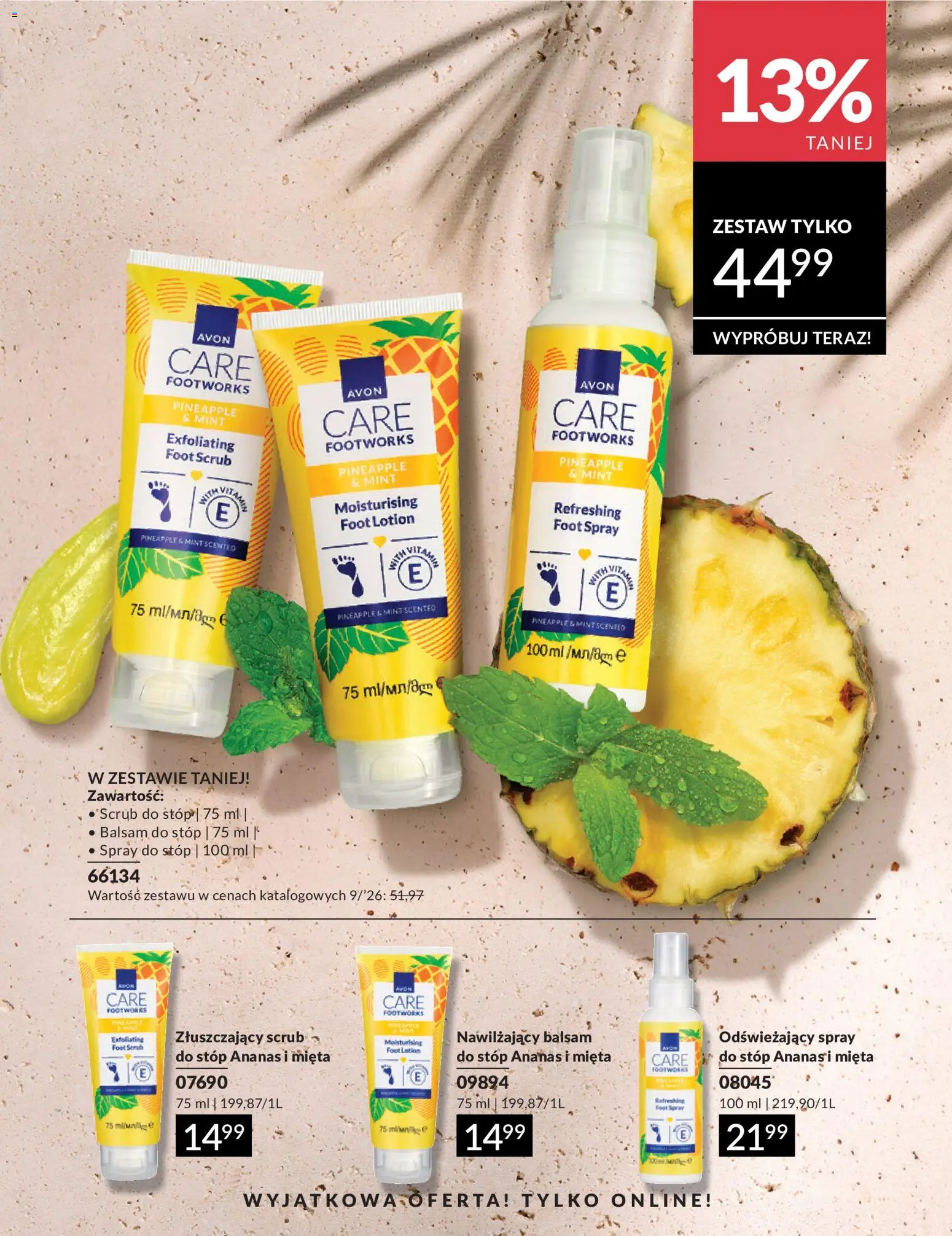 Avon Katalog 9 2026 od 01.09.2026 | Strona: 217 | Produkty: Mięta, Ananas, Lotion, Spray do stóp
