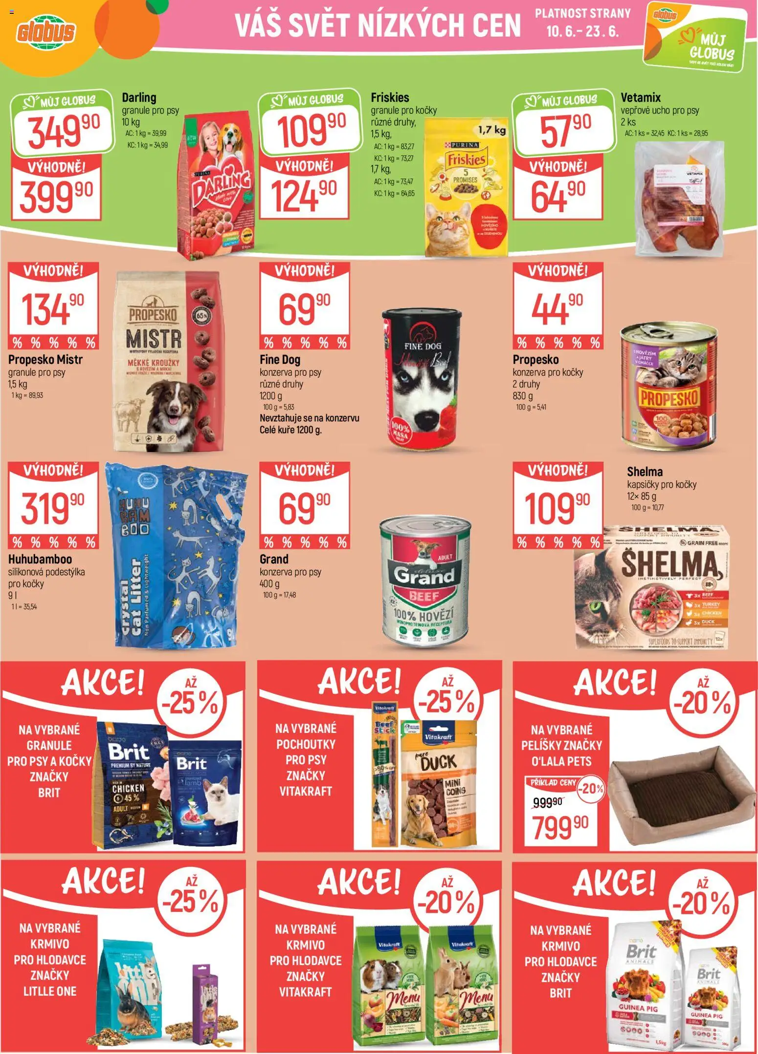 Globus leták - Karlovy Vary od 10.06.2026 | Strana: 38 | Produkty: Globus, Granule pro psy, Granule pro kočky, Konzerva pro kočky