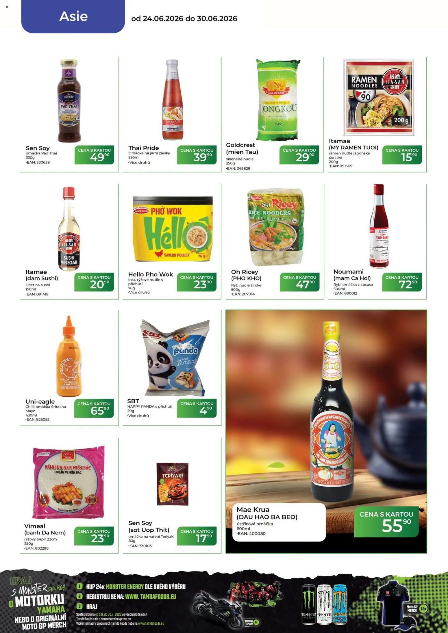 Tamda Foods leták od 24.06.2026 | Strana: 44 | Produkty: Monster, Sriracha, Monster Energy, Rýžové nudle