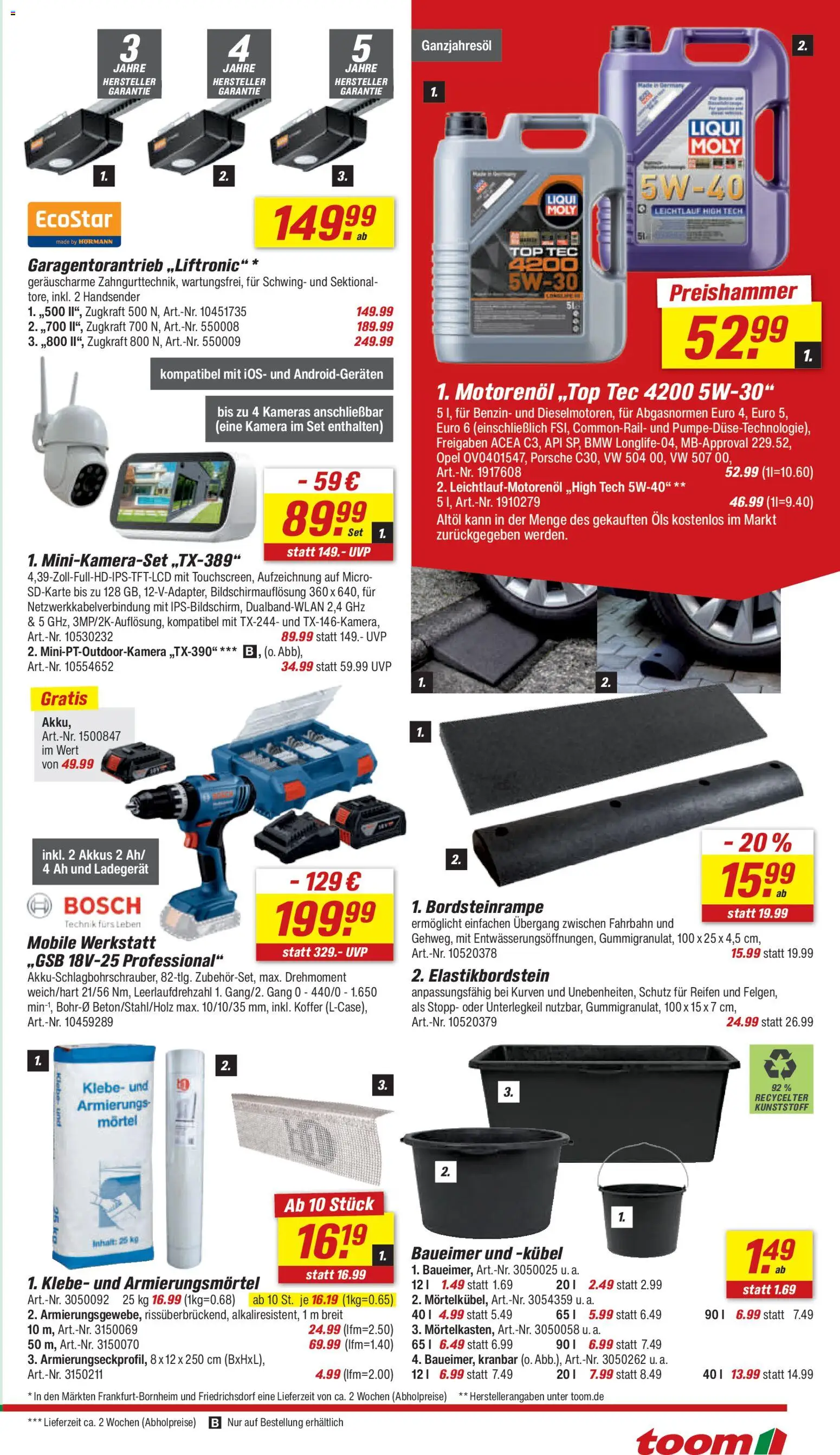 Toom Baumarkt Prospekt – gültig ab 20.06.2026 | Seite: 15 | Produkte: Kamera, Top, Koffer, Ladegerät