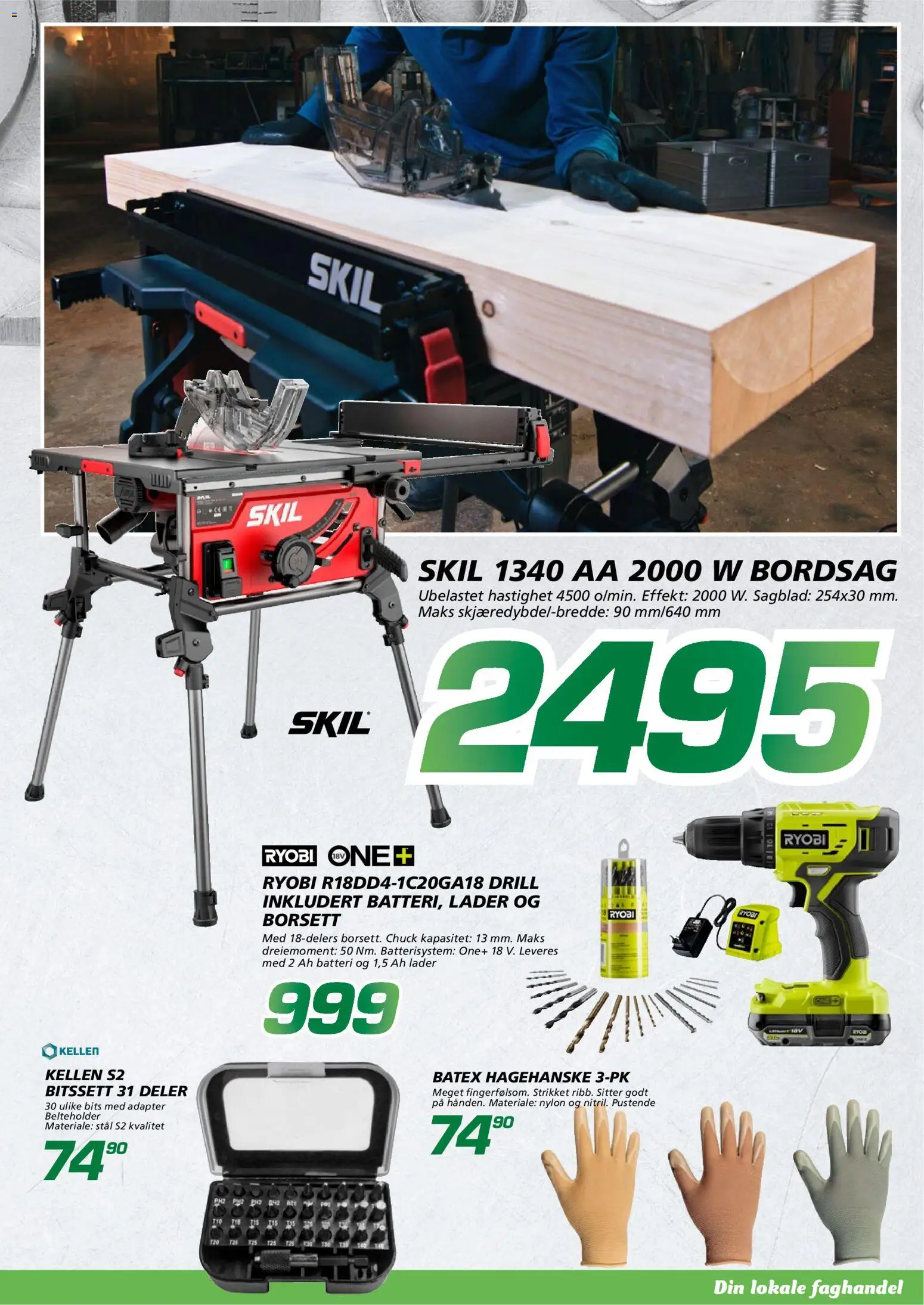 {H1} | Side: 7 | Produkter: Drill, Adapter, Batteri, Disque dur externe
