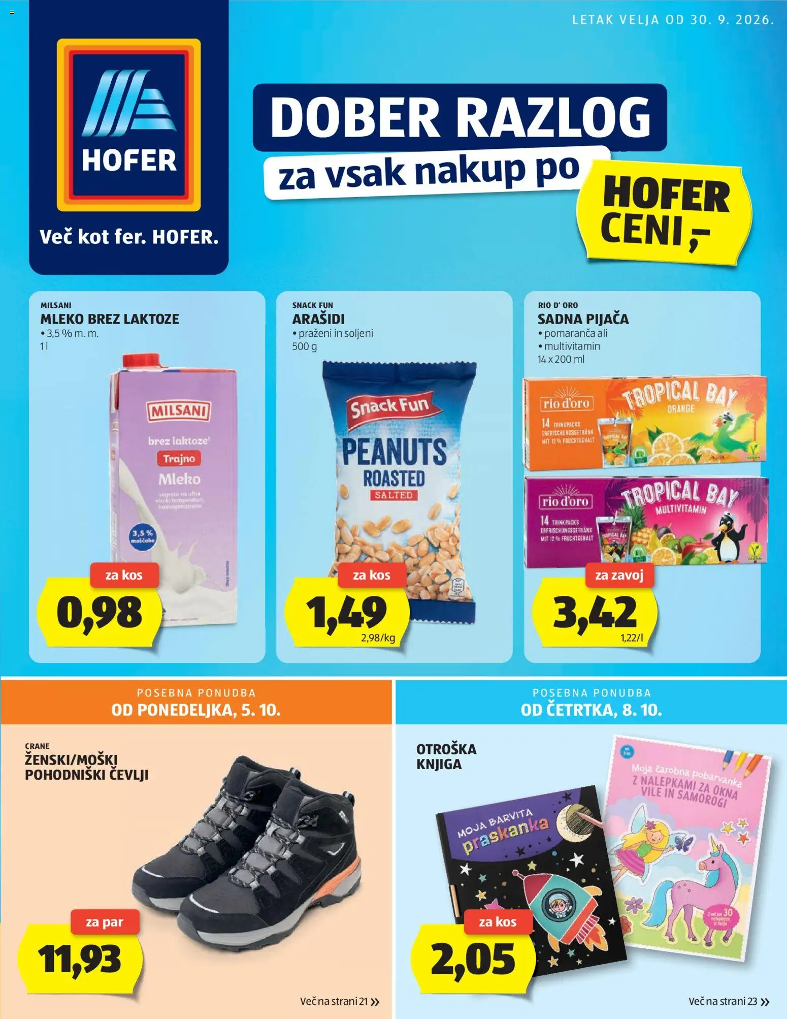 Hofer SI katalog | vrijedi od 30.09.2026 | Stranica: 1 | Proizvodi: Zavoj, Multivitamin, Knjiga