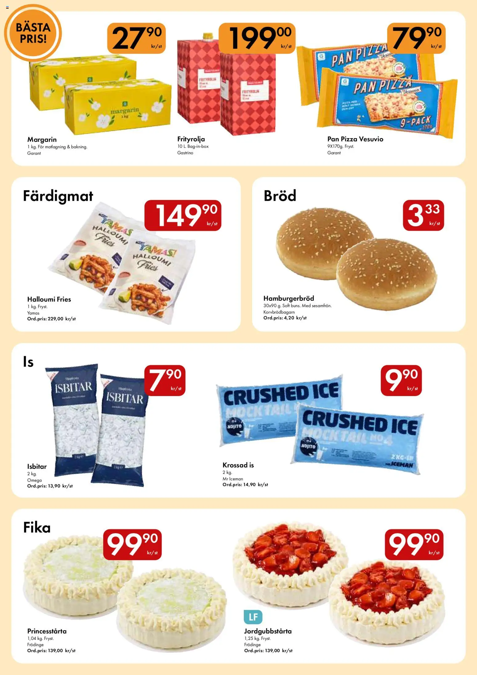 Snabbgross reklamblad aktuell från 15.06.2026 | Sida: 8 | Produkter: Hamburgerbröd, Margarin, Halloumi, Pizza