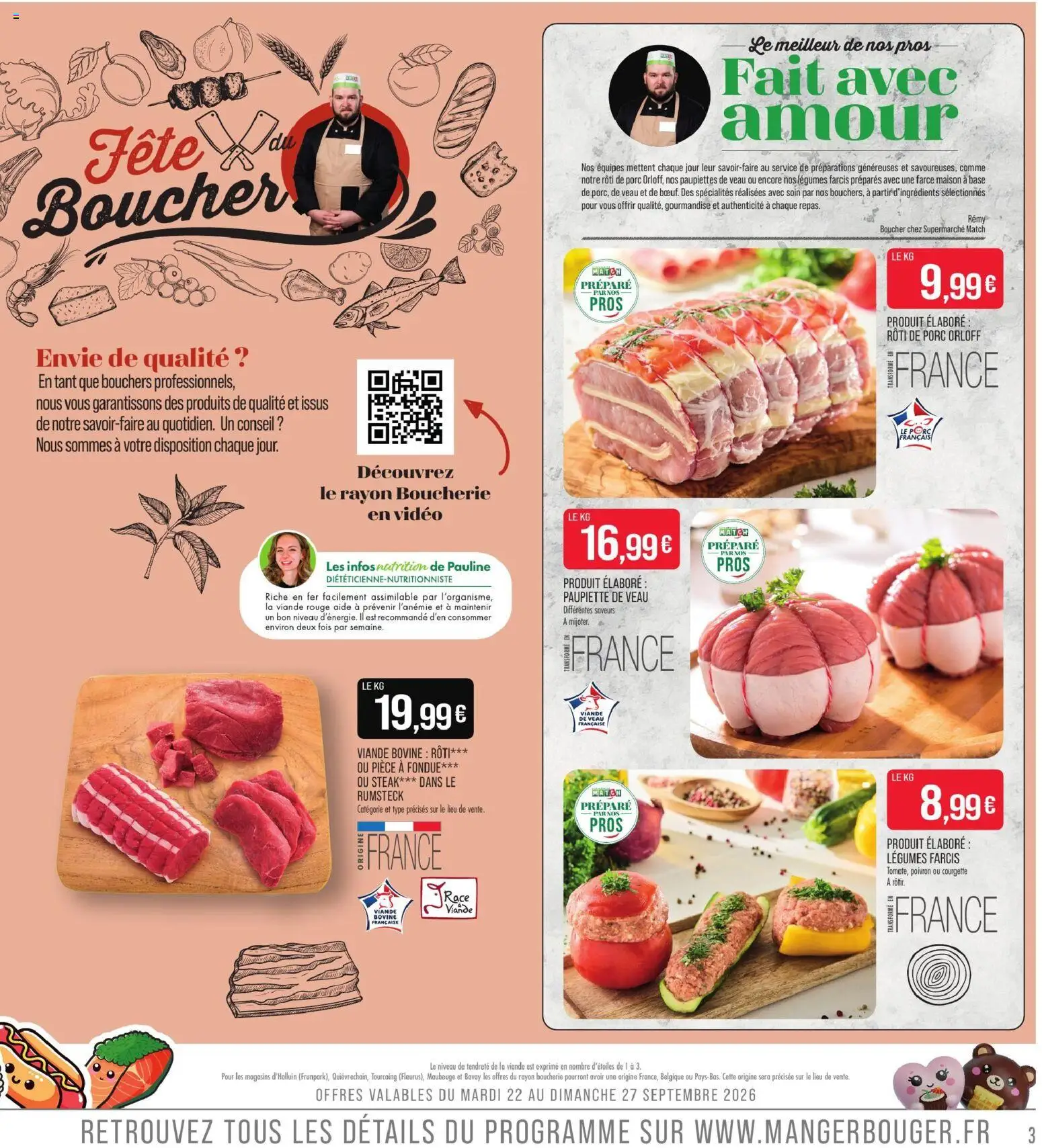 {H1} | Page: 3 | Produits: Vidéo, Base, Rôti de porc, Paupiettes de veau