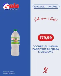 Gala MARKET katalog Šok cene - pregled Gala MARKET kataloga - važi od 12.05.2026