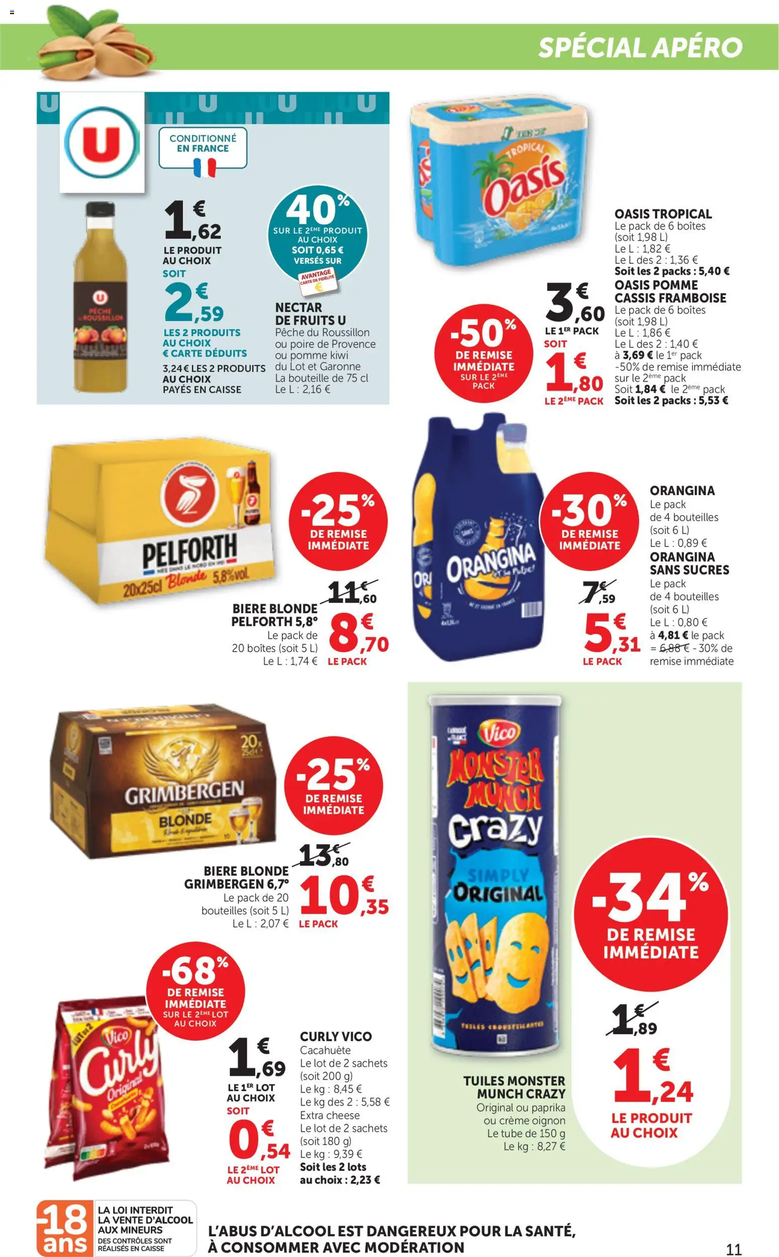 {H1} | Page: 11 | Produits: Poire, Pomme, Fruits, Bière
