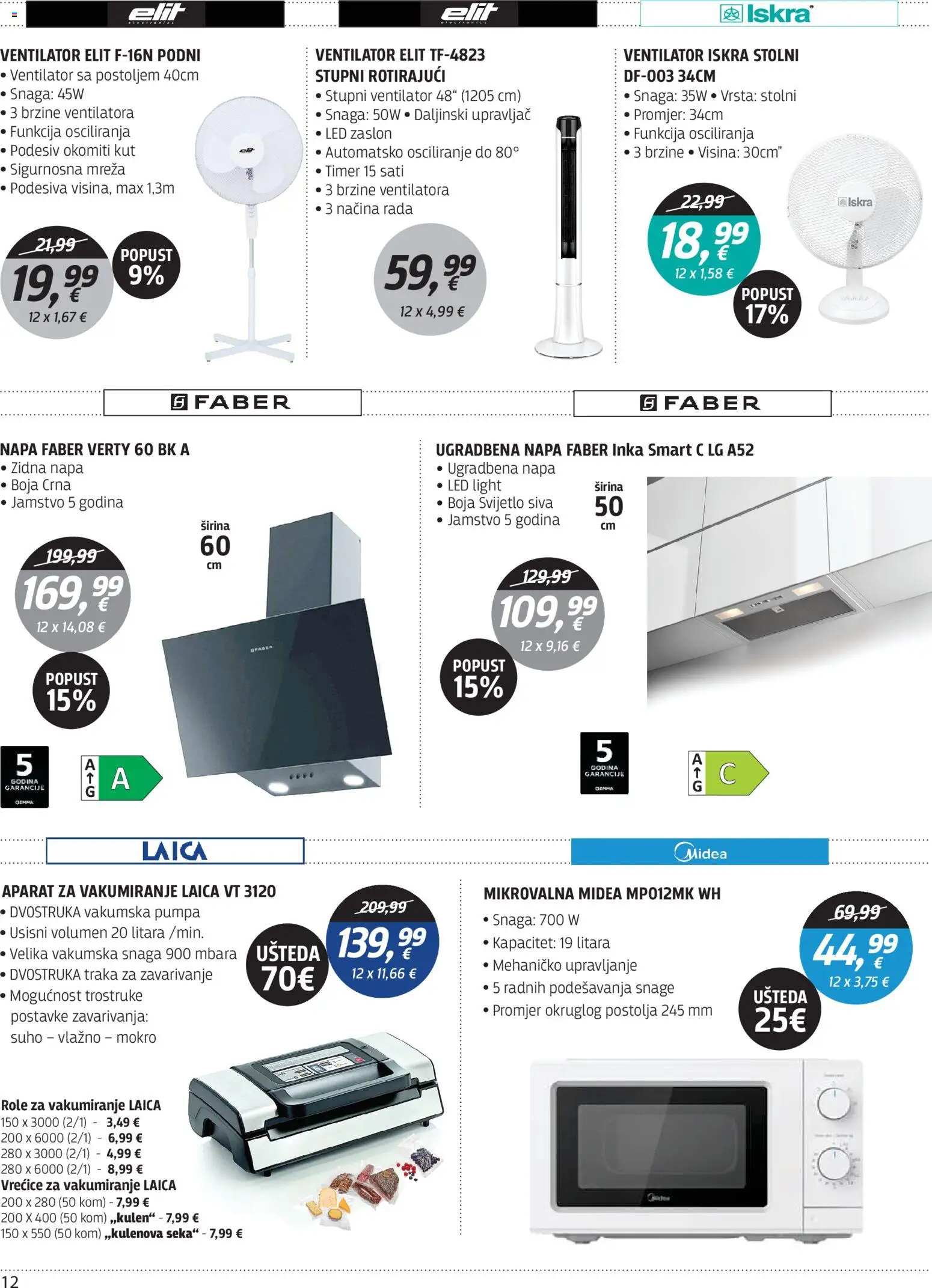 Centar Tehnike katalog | vrijedi od 10.08.2026 | Stranica: 12 | Proizvodi: Ventilator, Role, Led, Vrećice za vakumiranje