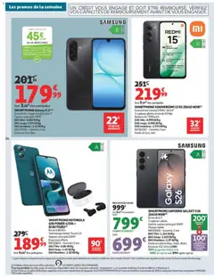 Auchan - Prévisualisation de SMARTPHONE MOTOROLA G06 POWER 4/256 + ÉCOUTEURS, Écran 6.88 HD+ Technologie Water Touch 2.0 Écouteurs offerts Capteur principal 50MP valide à partir de 30/06/2026 | Page: 54 | Produits: Smartphone, Écouteurs, Batterie