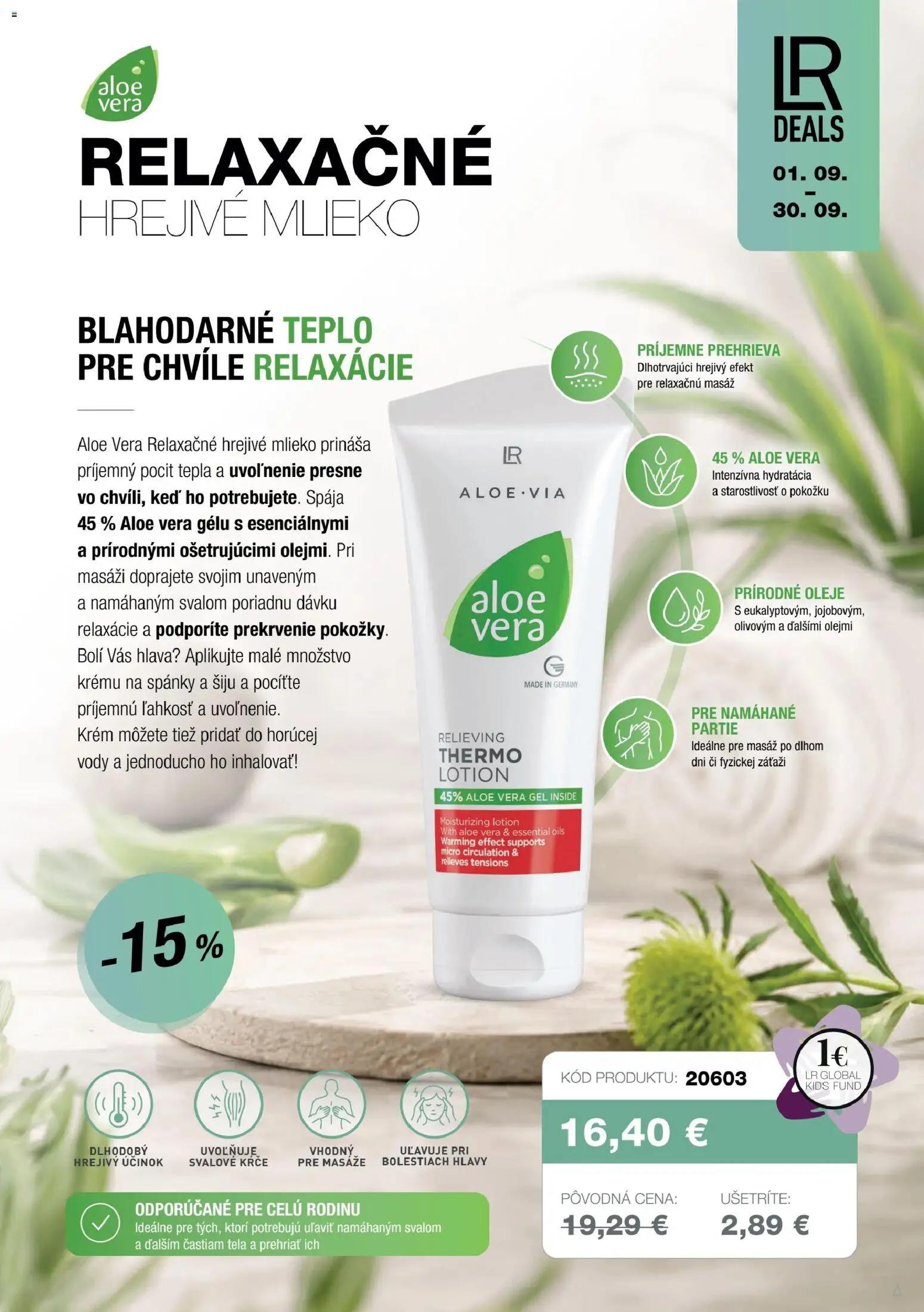 Nové LR akcie – leták je platný od 01.09.2026 | Strana: 10 | Produkty: Mlieko, Aloe Vera, Krém