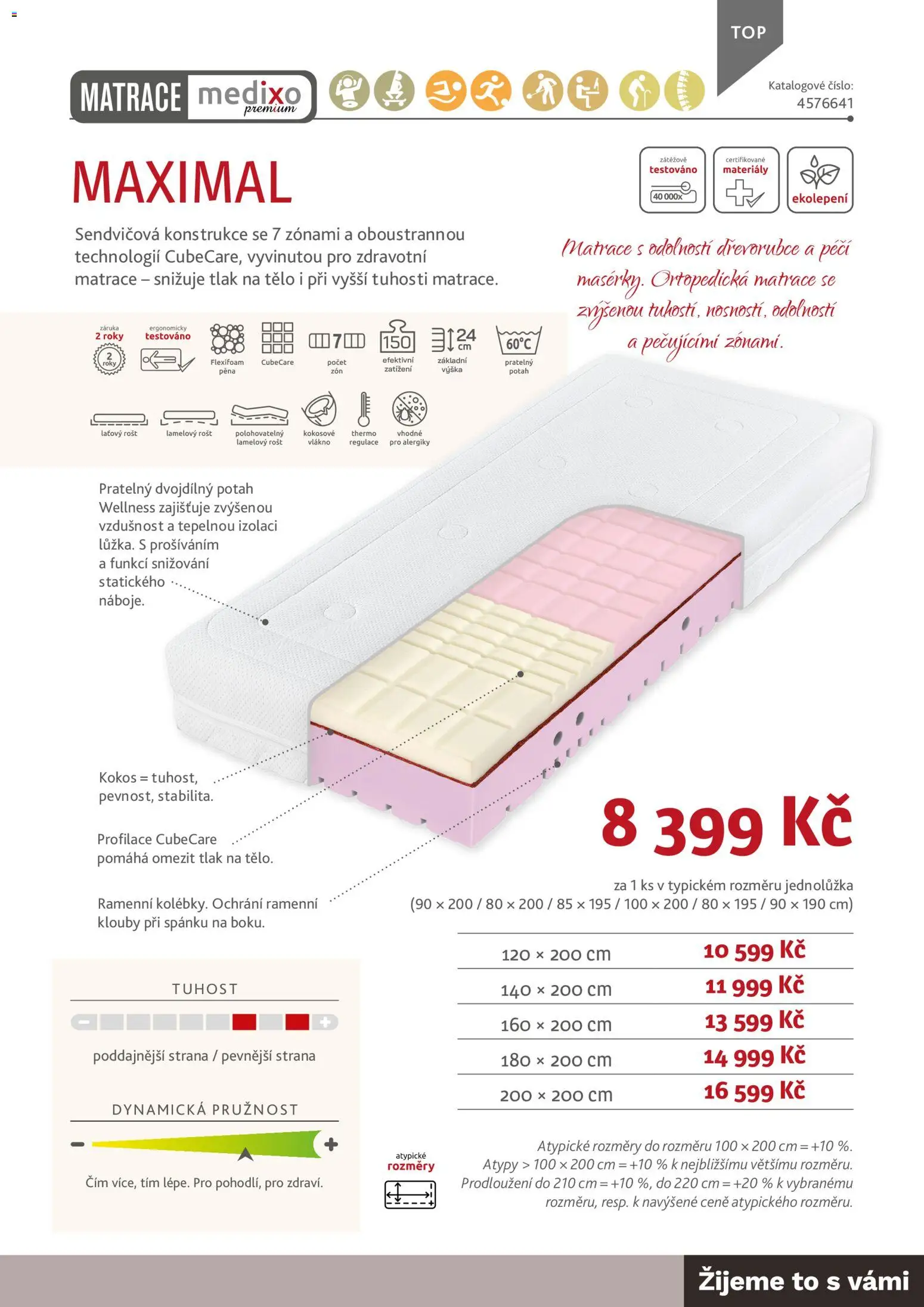 ASKO nábytek leták - Nabídka matrací od 01.01.2026 | Strana: 41 | Produkty: Matrace, Rošt, Kokos, Pěna