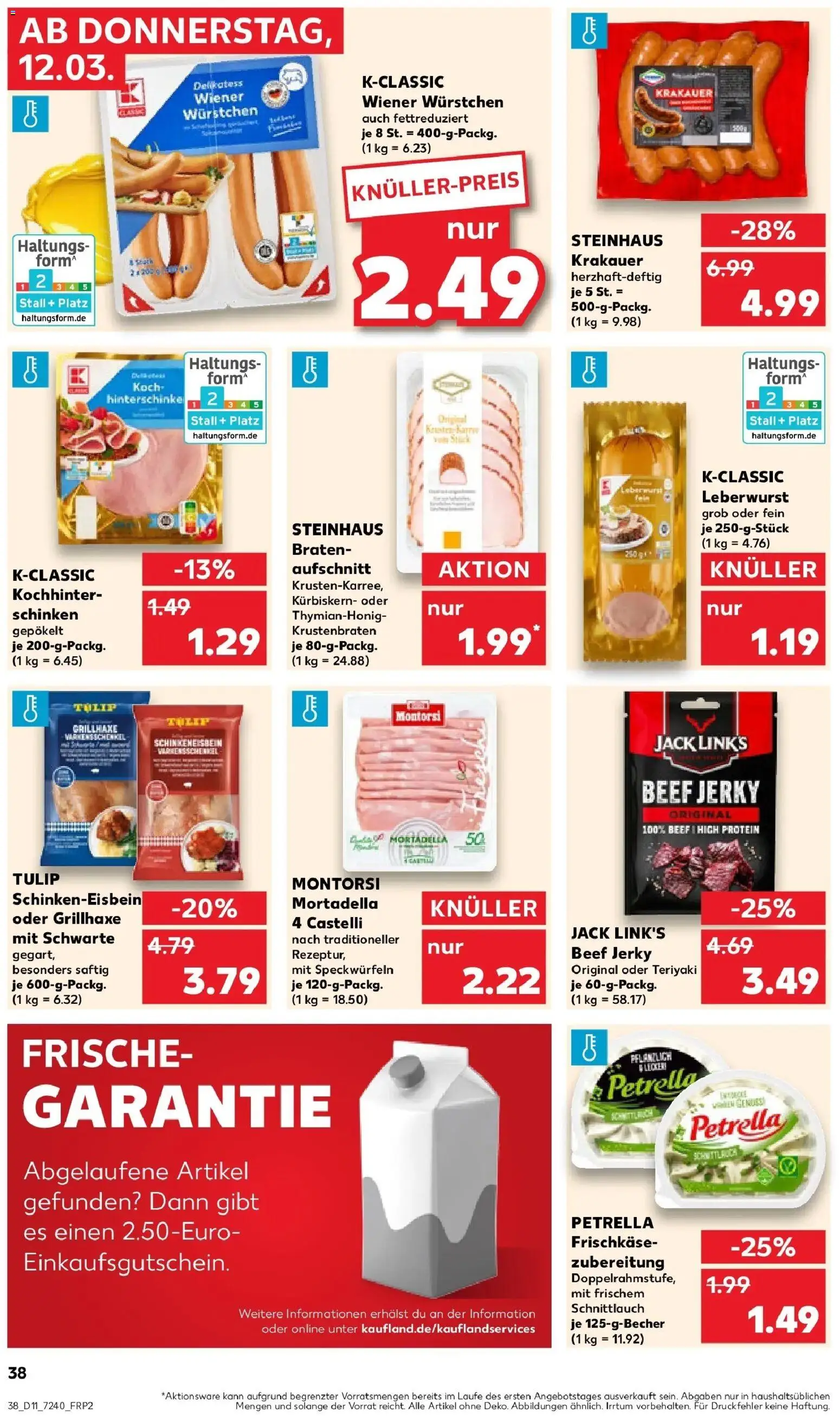 Kaufland Prospekt Iserlohn	 – gültig ab 09.03.2026 | Seite: 50 | Produkte: Wiener wurstchen, Krustenbraten, Schinken, Frischkase