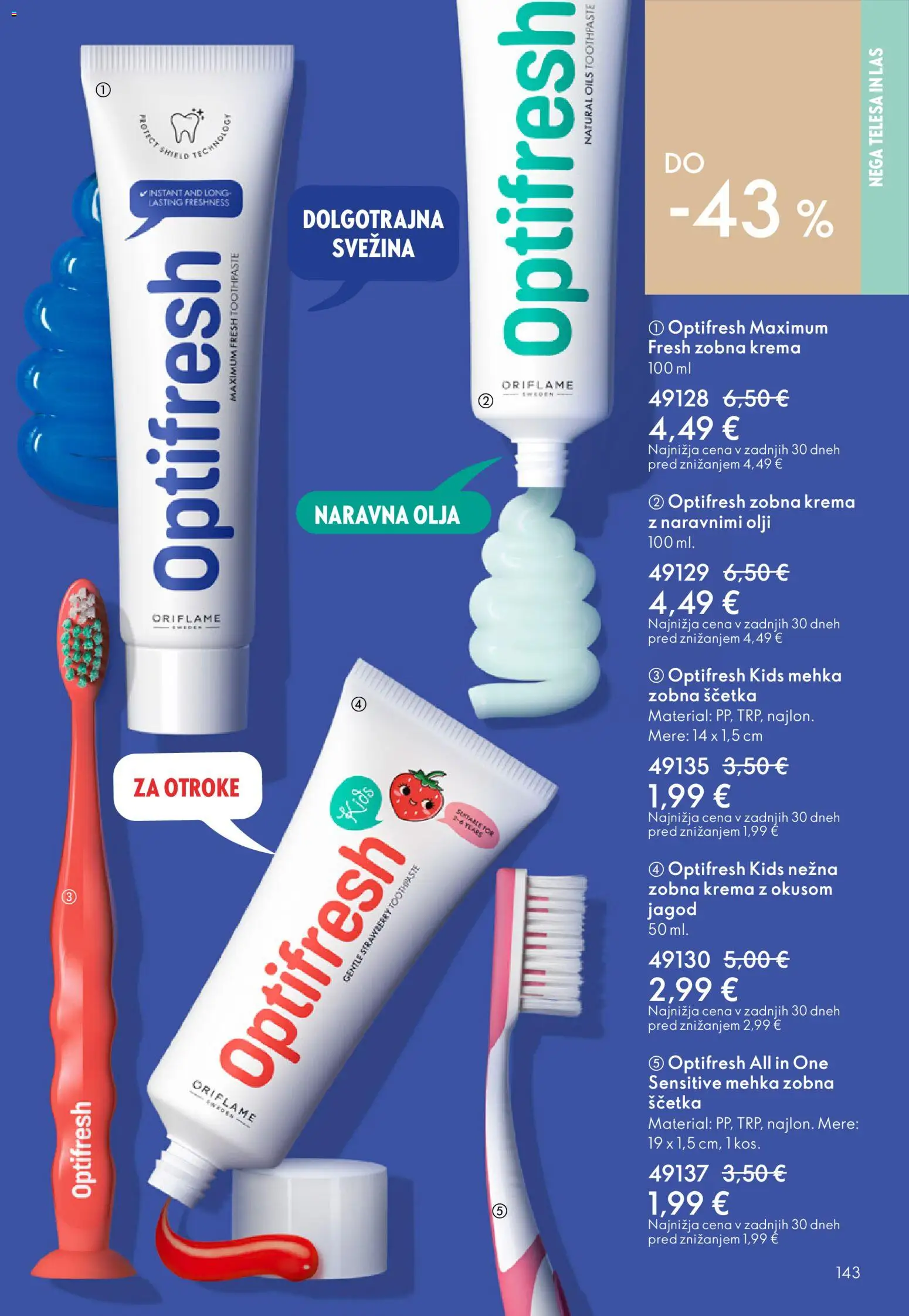 Novi Oriflame katalog ponudbe – veljaven od 03.06.2026 | Stran: 143 | Izdelki: Krema, Zobna scetka