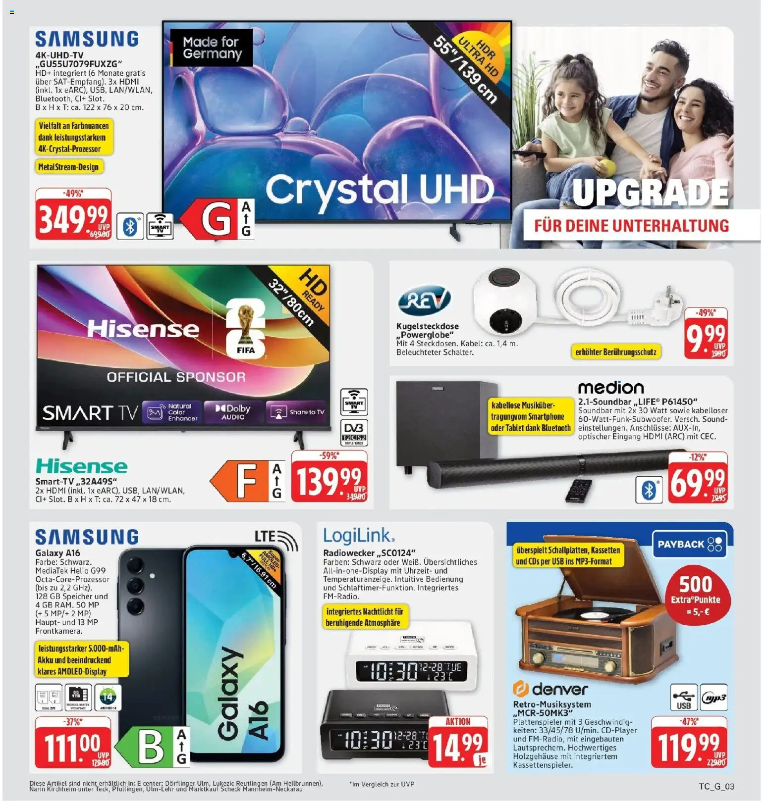 Marktkauf Prospekt Kirchheim (ab 26.10.2026) » Angebote online | Seite: 33 | Produkte: Plattenspieler, Soundbar, Smartphone, Audio