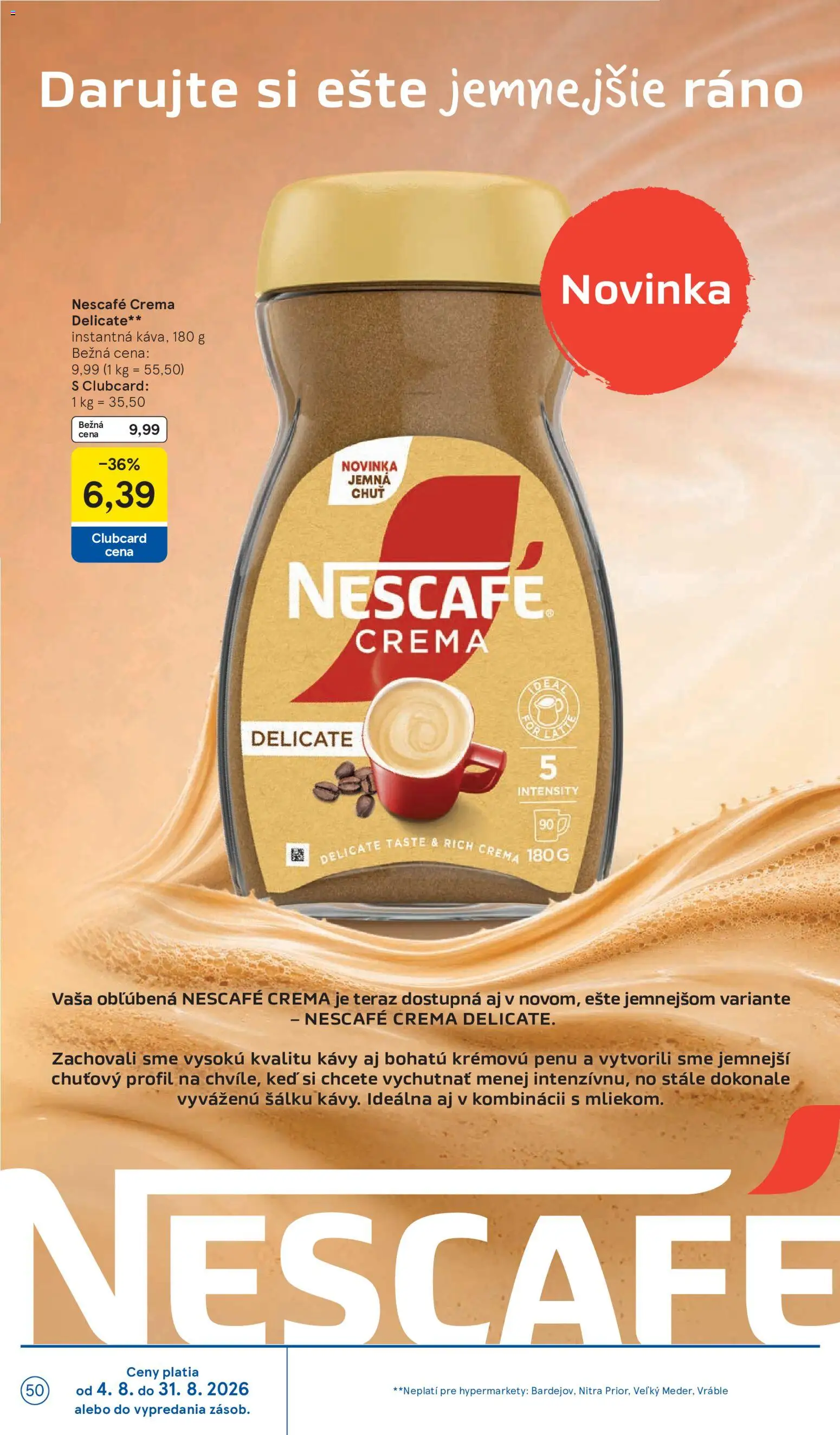 Nové Tesco akcie – leták je platný od 05.08.2026 | Strana: 50