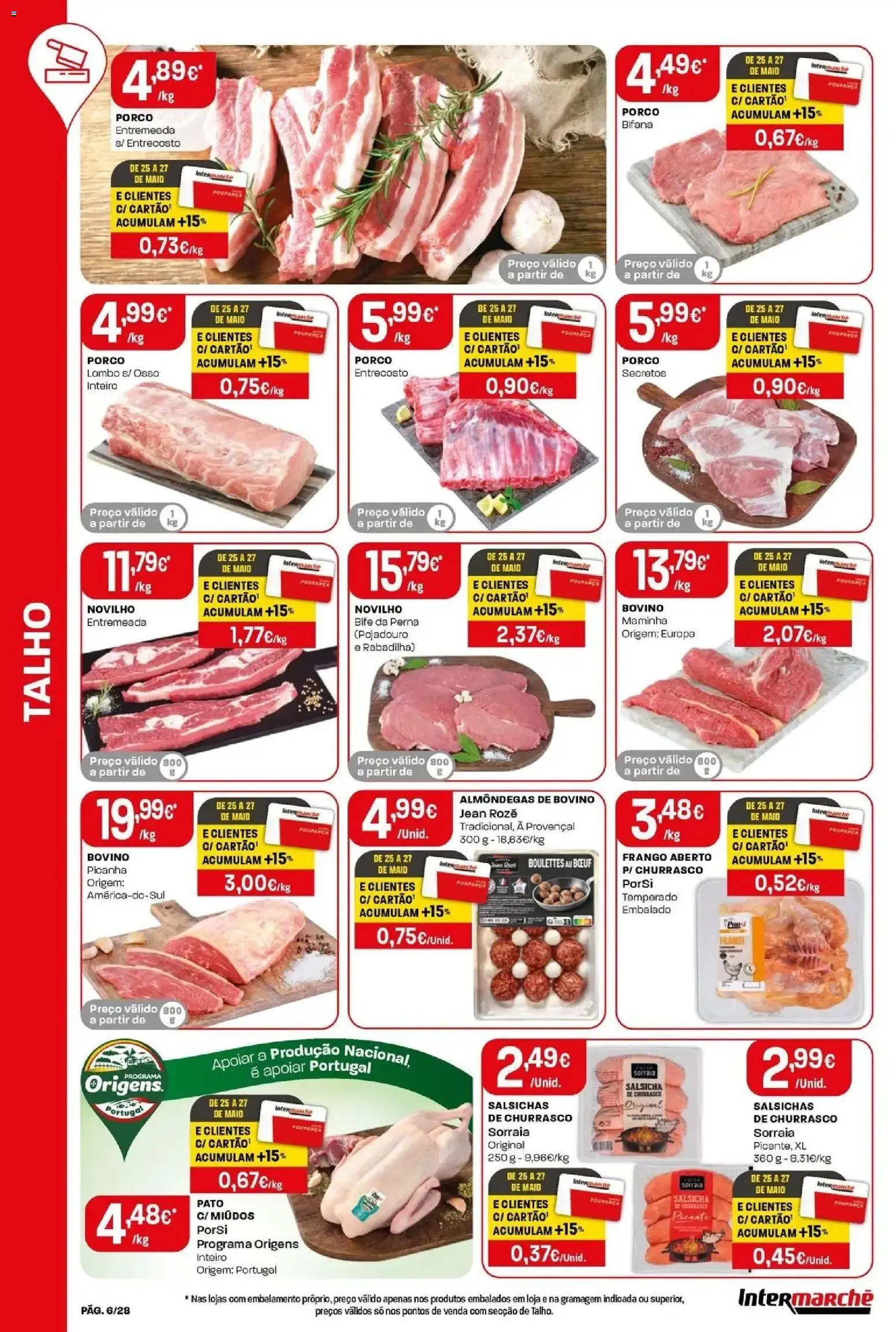 Intermarché - Isto é que são preços BAIXOS │ válido de 21.05.2026 | Página: 6 | Produtos: Frango, Salsicha, Lombo